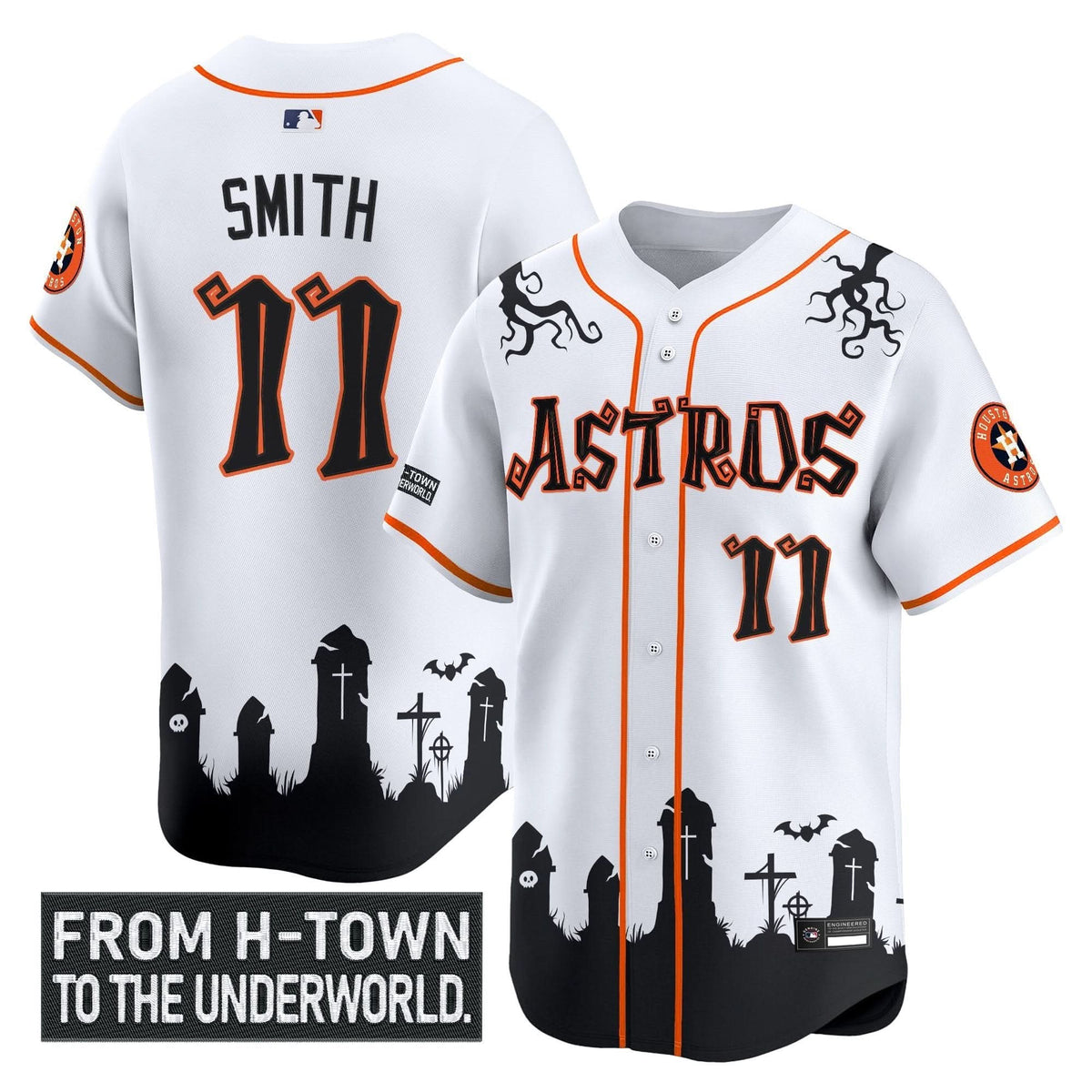 Houston Astros 'Halloween Shadows Edition' Vapor Premier Limited Jersey - Stitched-Cuztomshoes