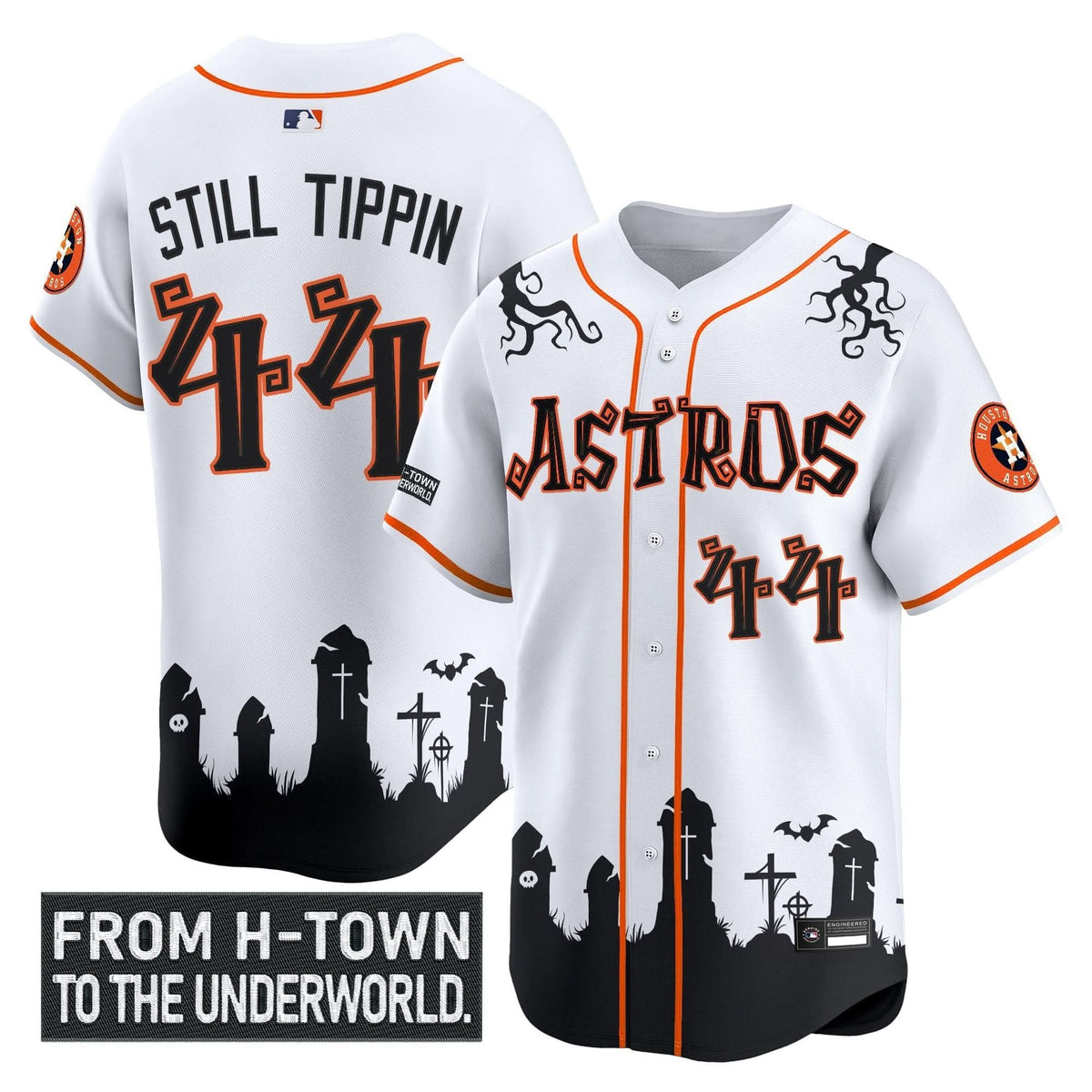 Houston Astros 'Halloween Shadows Edition' Vapor Premier Limited Jersey - Stitched-Cuztomshoes
