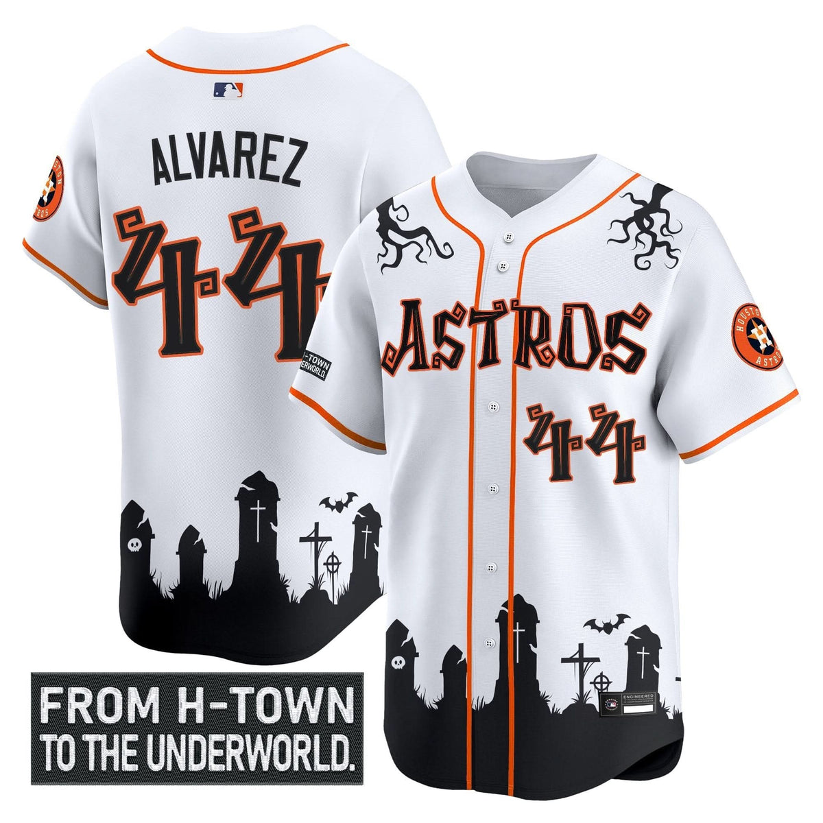 Houston Astros 'Halloween Shadows Edition' Vapor Premier Limited Jersey - Stitched-Cuztomshoes