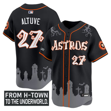 Houston Astros 'Halloween Shadows Edition' Vapor Premier Limited Jersey - Stitched-Cuztomshoes