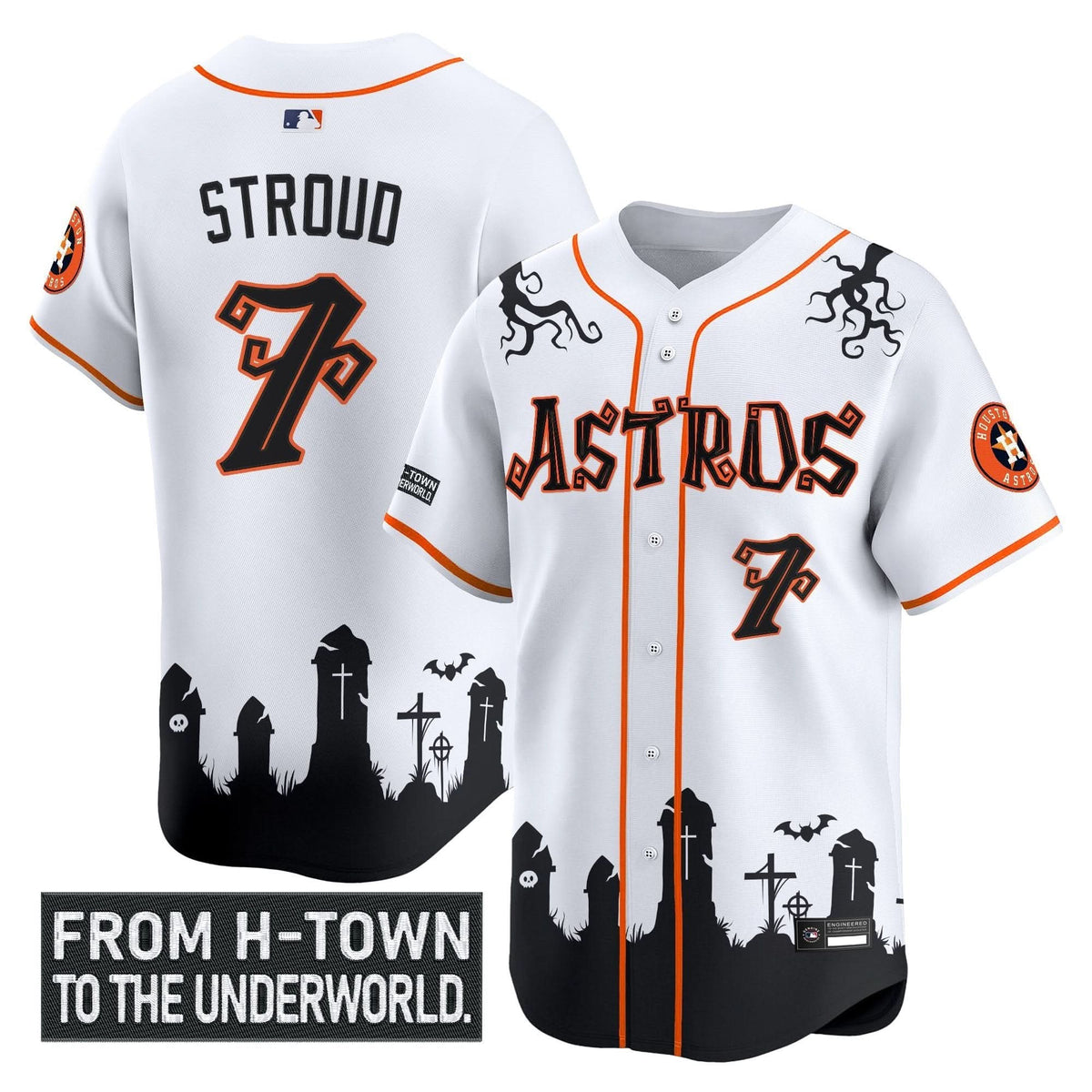 Houston Astros 'Halloween Shadows Edition' Vapor Premier Limited Jersey - Stitched-Cuztomshoes
