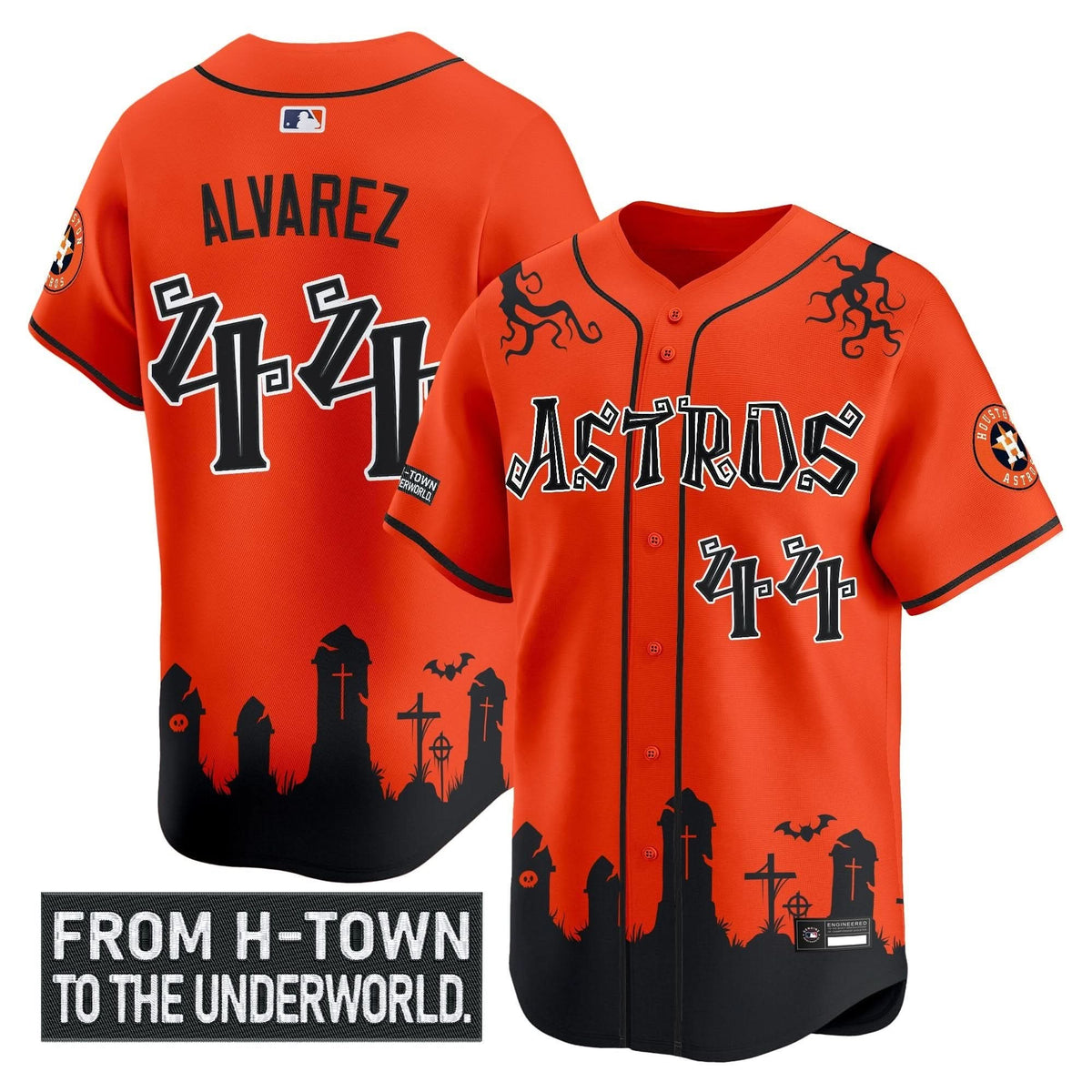 Houston Astros 'Halloween Shadows Edition' Vapor Premier Limited Jersey - Stitched-Cuztomshoes