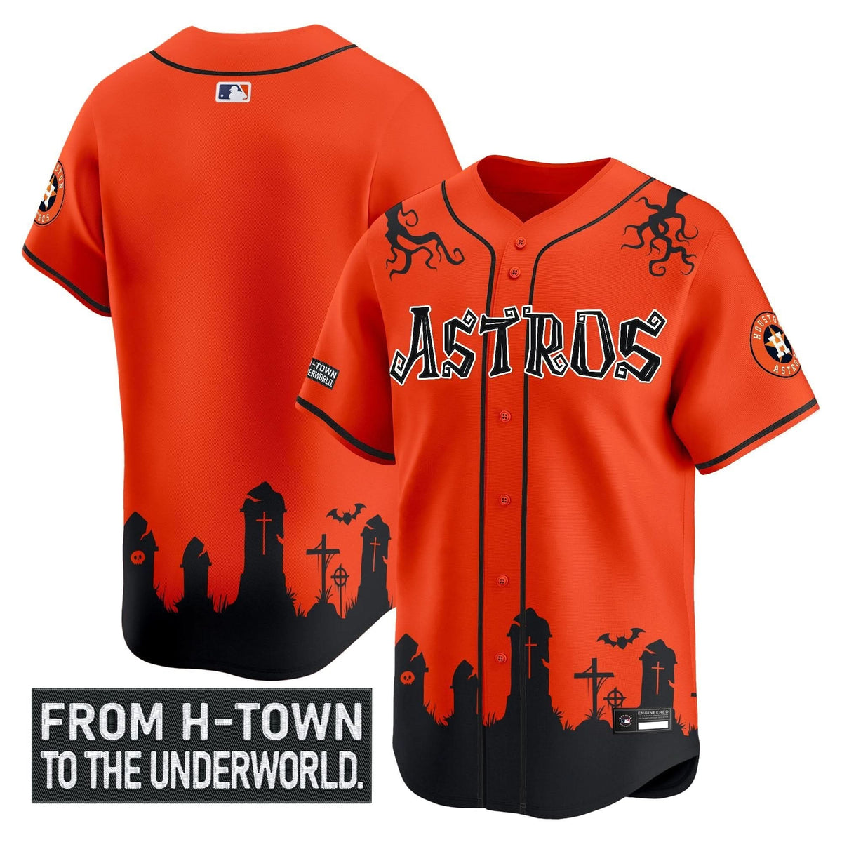 Houston Astros 'Halloween Shadows Edition' Vapor Premier Limited Jersey - Stitched-Cuztomshoes