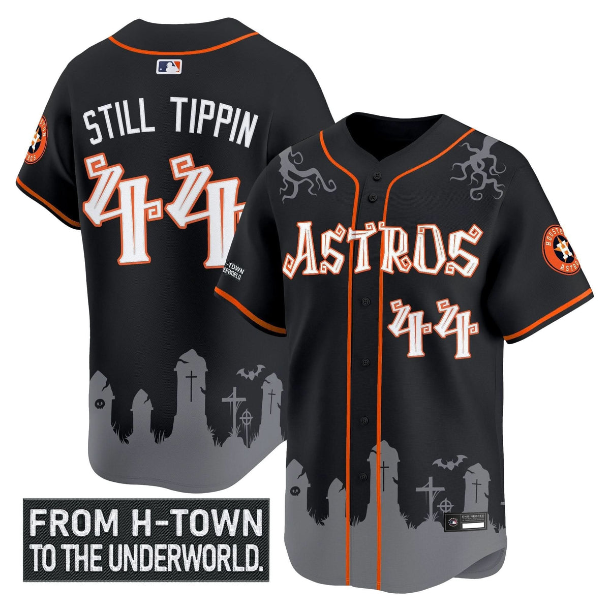 Houston Astros 'Halloween Shadows Edition' Vapor Premier Limited Jersey - Stitched-Cuztomshoes