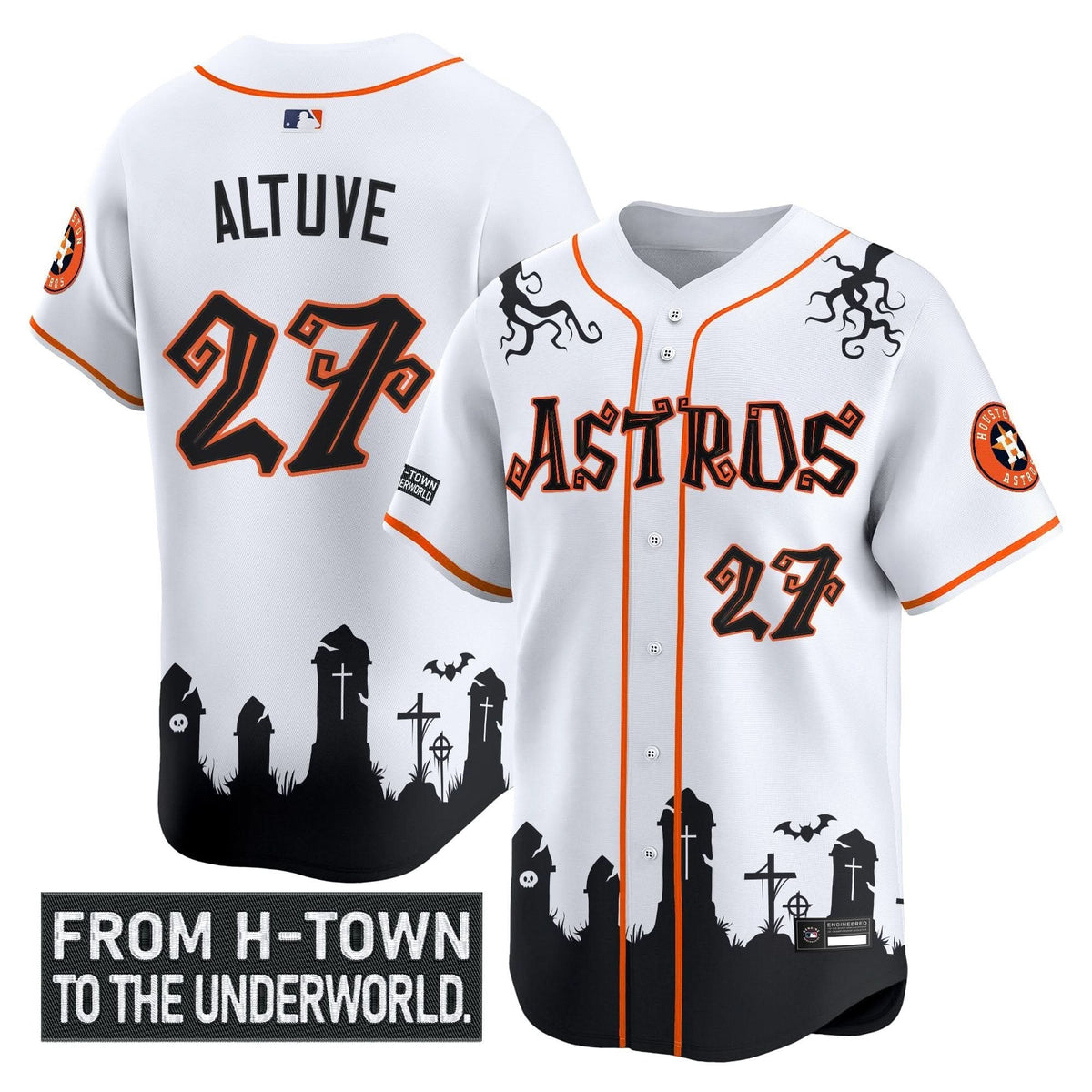 Houston Astros 'Halloween Shadows Edition' Vapor Premier Limited Jersey - Stitched-Cuztomshoes