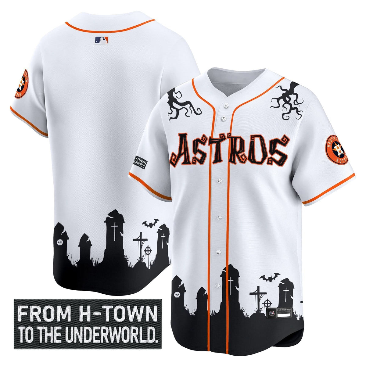 Houston Astros 'Halloween Shadows Edition' Vapor Premier Limited Jersey - Stitched-Cuztomshoes