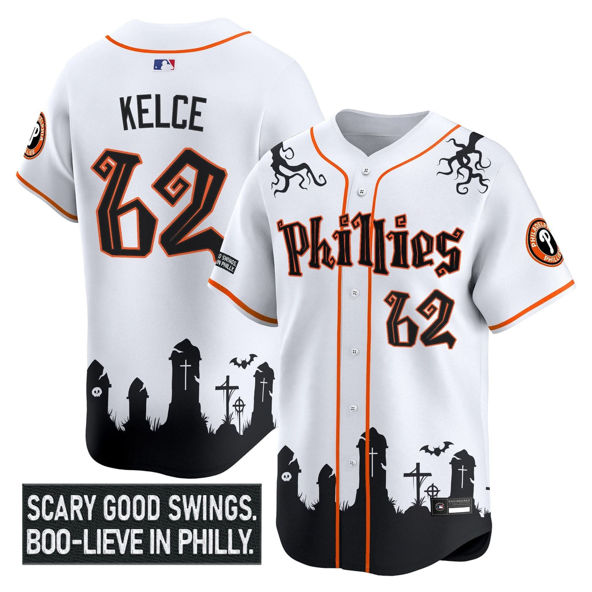 Philadelphia Phillies 'Halloween Spooky Edition' Premier Limited Jersey - Stitched