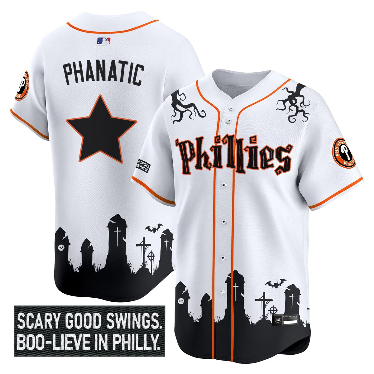 Philadelphia Phillies 'Halloween Spooky Edition' Premier Limited Jersey - Stitched