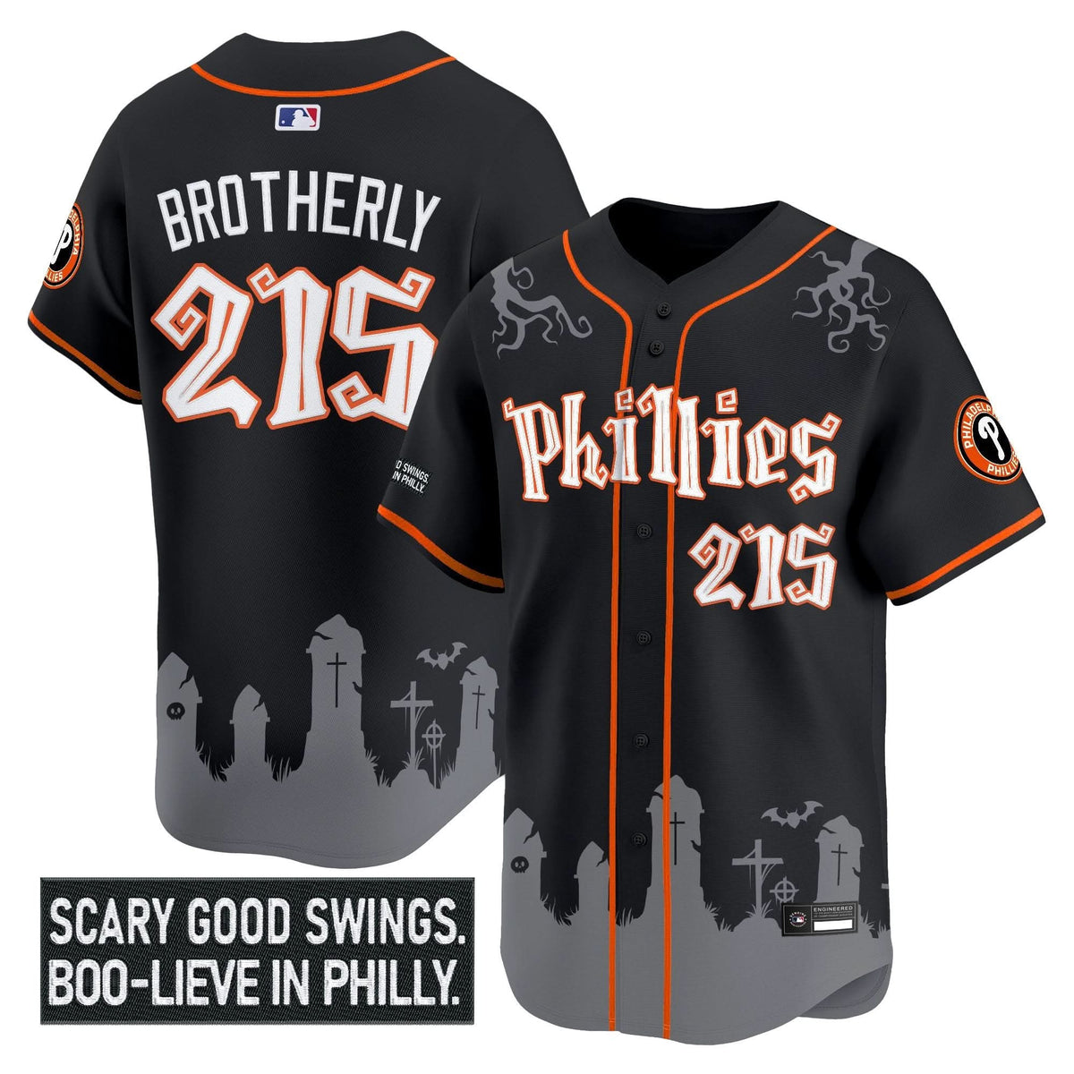 Philadelphia Phillies 'Halloween Spooky Edition' Premier Limited Jersey - Stitched