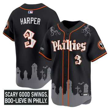 Philadelphia Phillies 'Halloween Spooky Edition' Premier Limited Jersey - Stitched
