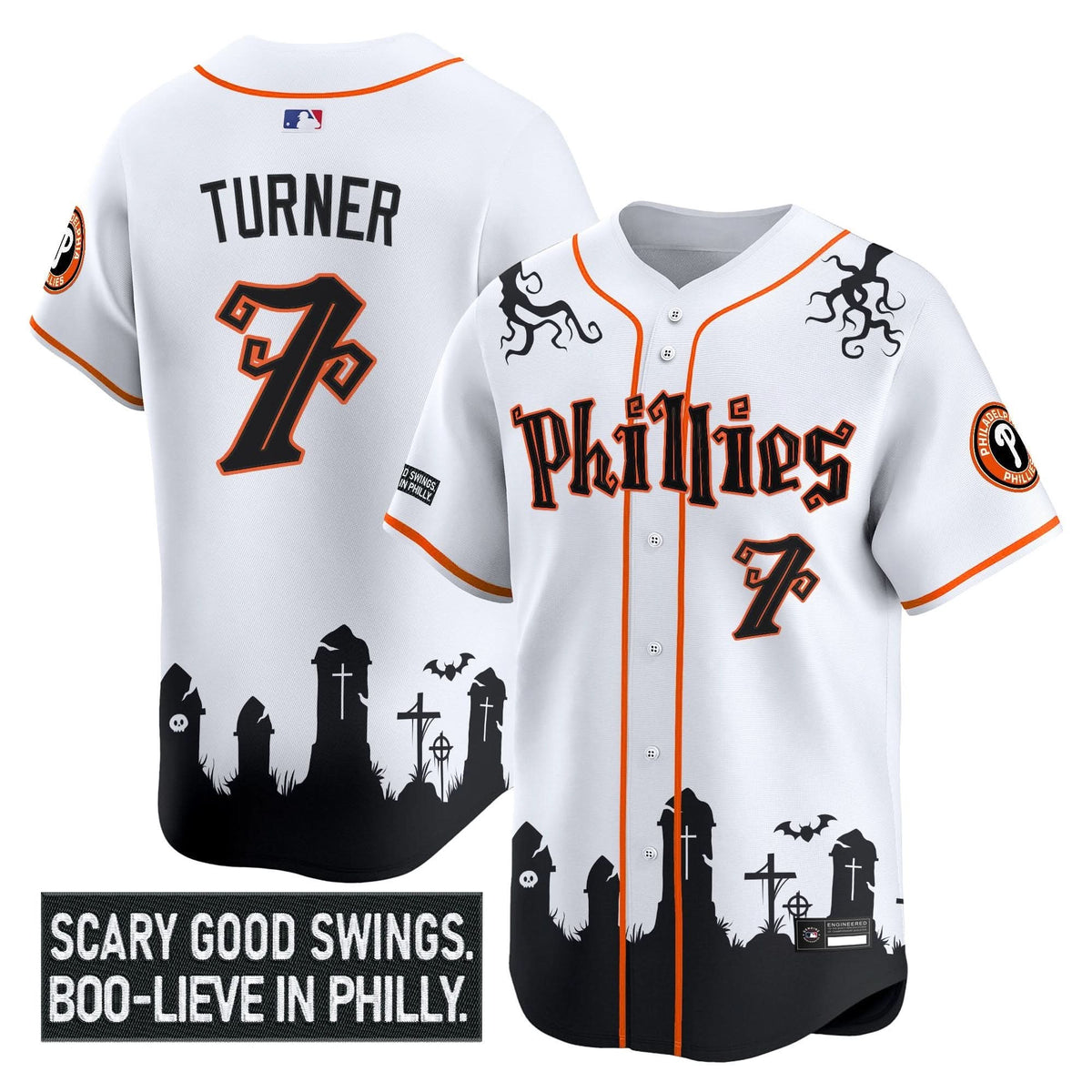 Philadelphia Phillies 'Halloween Spooky Edition' Premier Limited Jersey - Stitched