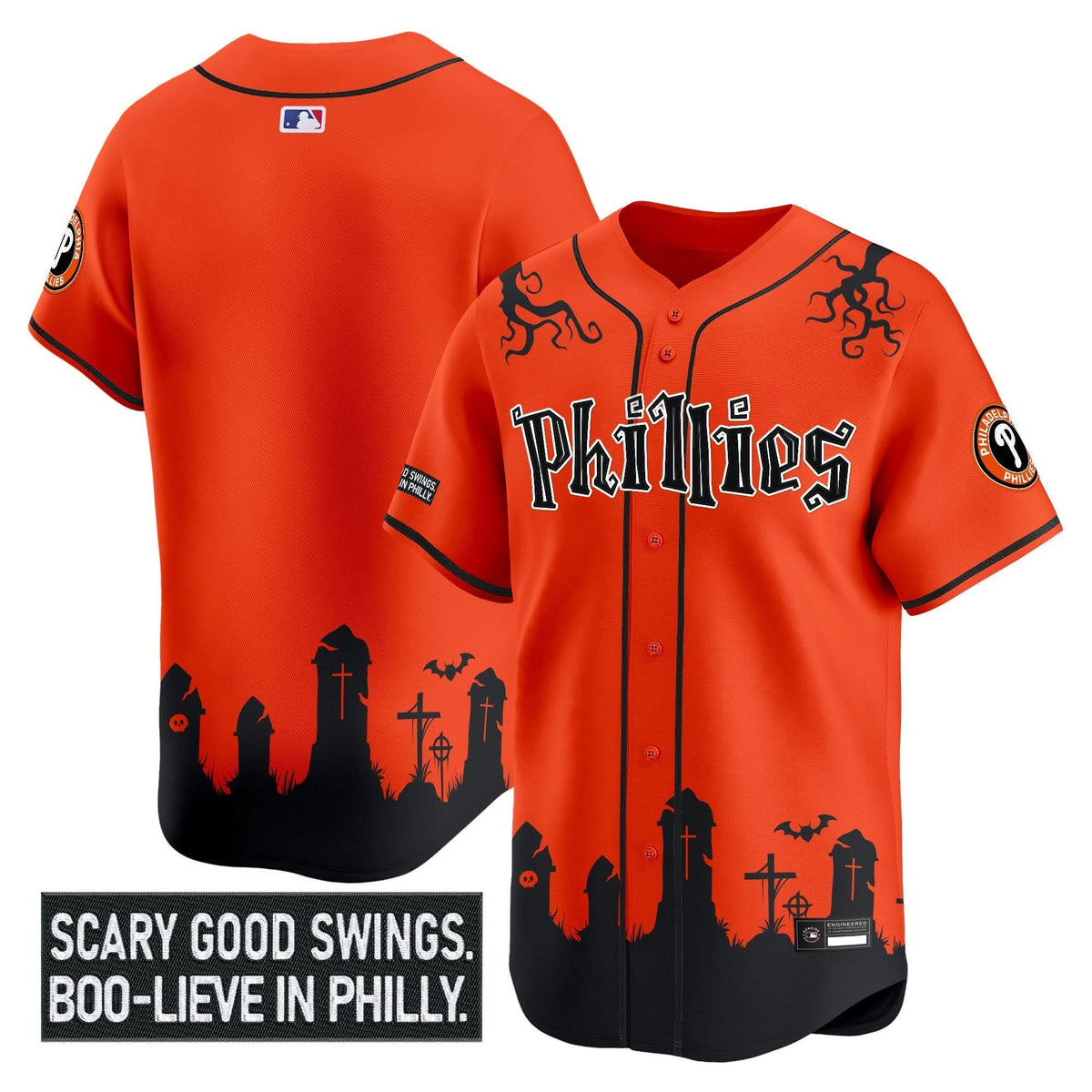 Philadelphia Phillies 'Halloween Spooky Edition' Premier Limited Jersey - Stitched