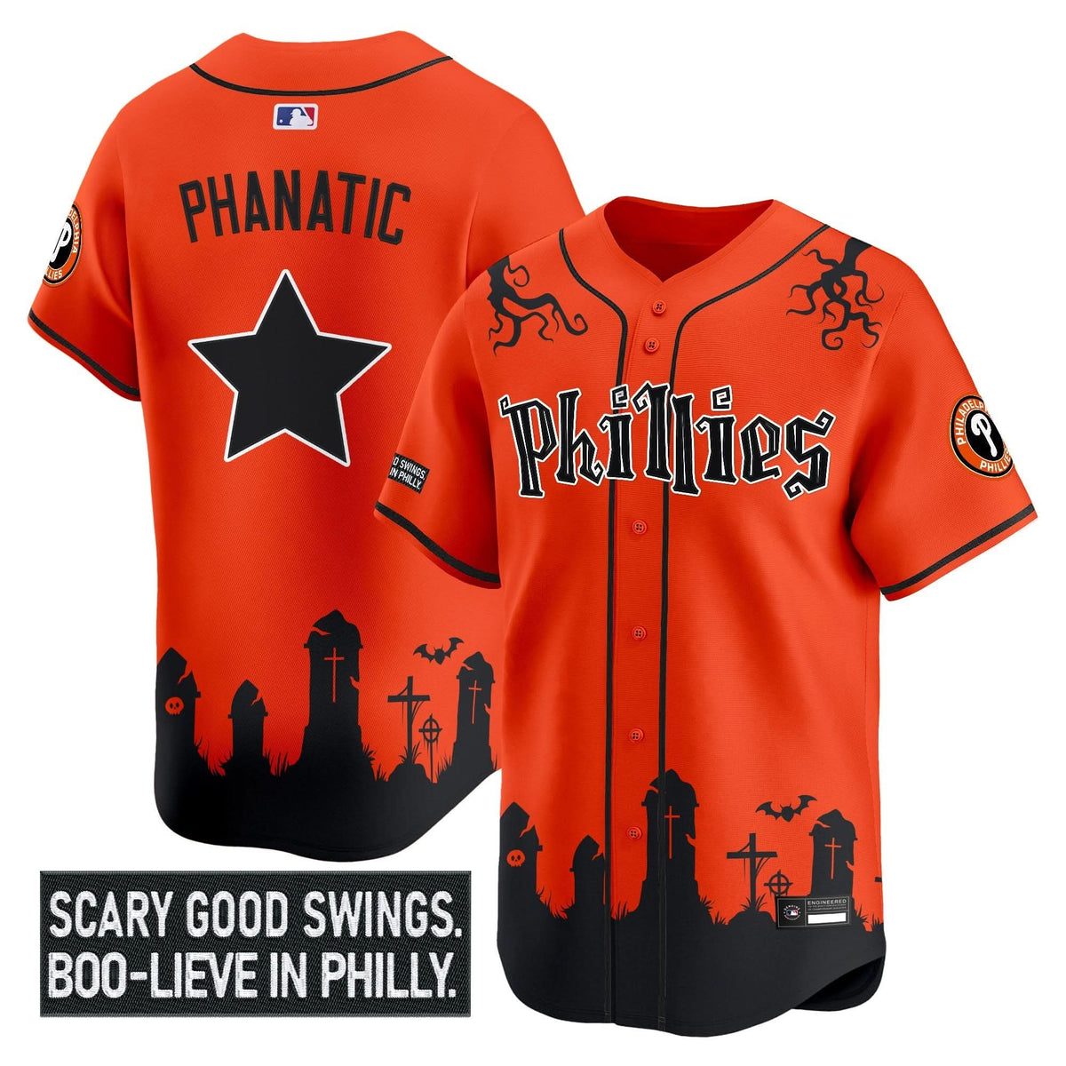 Philadelphia Phillies 'Halloween Spooky Edition' Premier Limited Jersey - Stitched