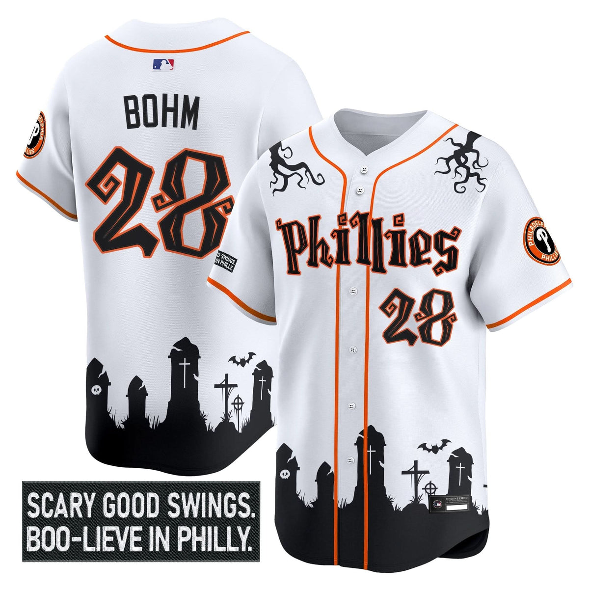Philadelphia Phillies 'Halloween Spooky Edition' Premier Limited Jersey - Stitched