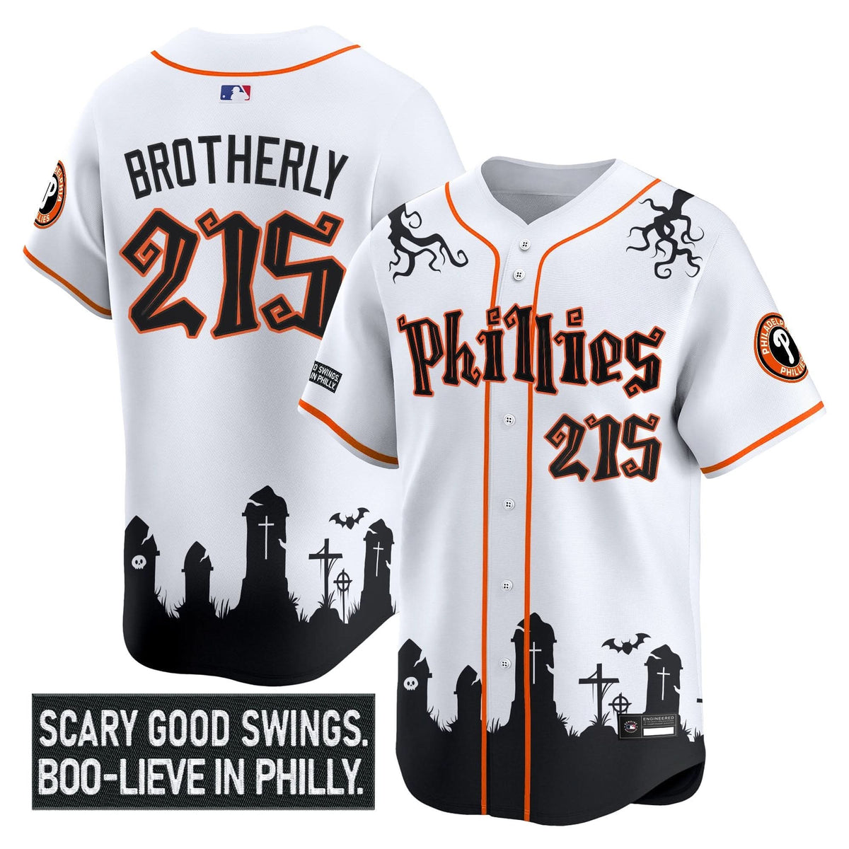 Philadelphia Phillies 'Halloween Spooky Edition' Premier Limited Jersey - Stitched