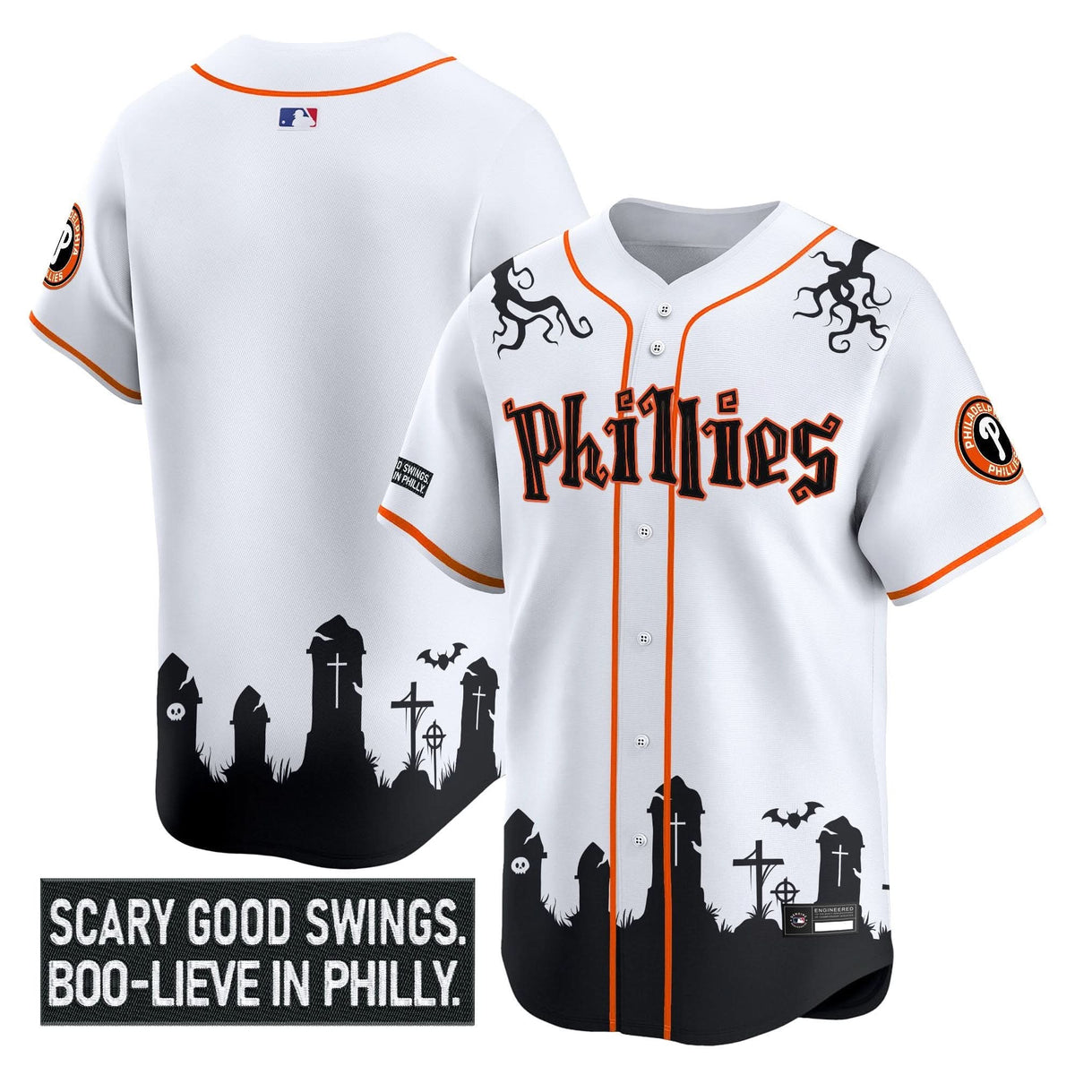 Philadelphia Phillies 'Halloween Spooky Edition' Premier Limited Jersey - Stitched