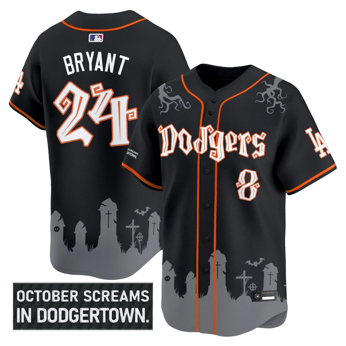 Los Angeles Dodgers 'Halloween Edition' Premier Limited Jersey - Stitched-Cuztomshoes