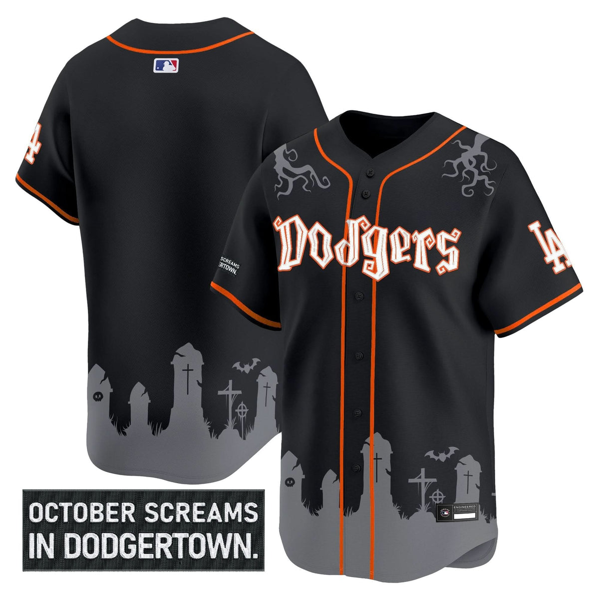 Los Angeles Dodgers 'Halloween Edition' Premier Limited Jersey - Stitched-Cuztomshoes