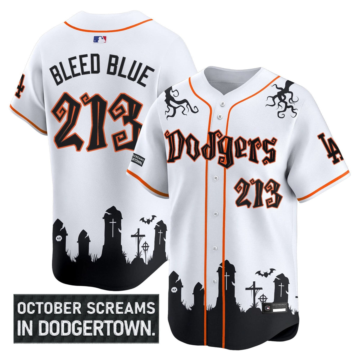 Los Angeles Dodgers 'Halloween Edition' Premier Limited Jersey - Stitched-Cuztomshoes