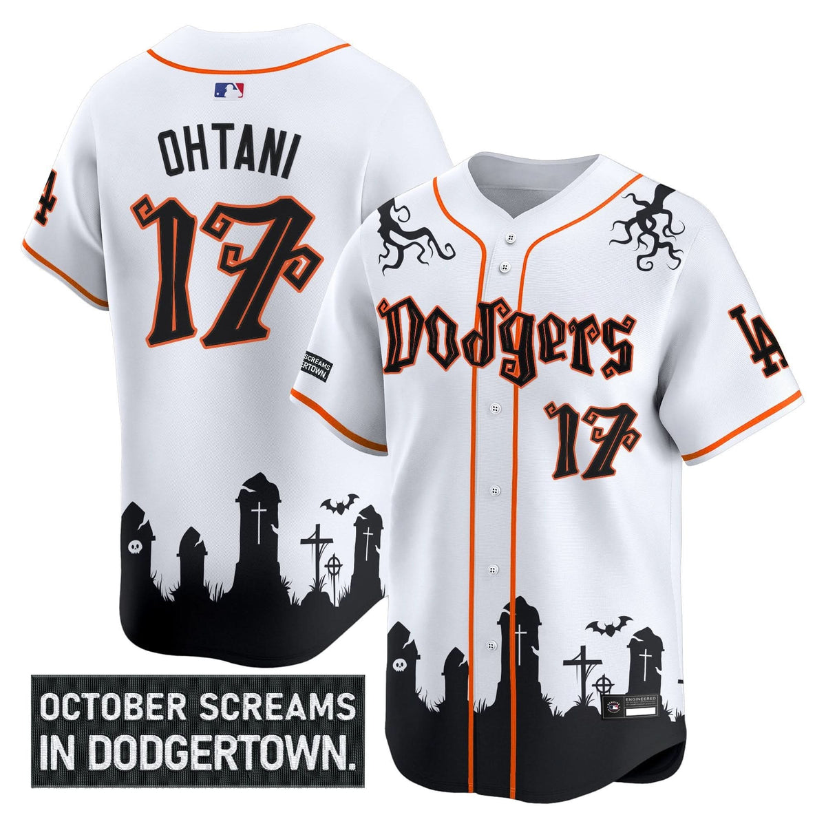 Los Angeles Dodgers 'Halloween Edition' Premier Limited Jersey - Stitched-Cuztomshoes