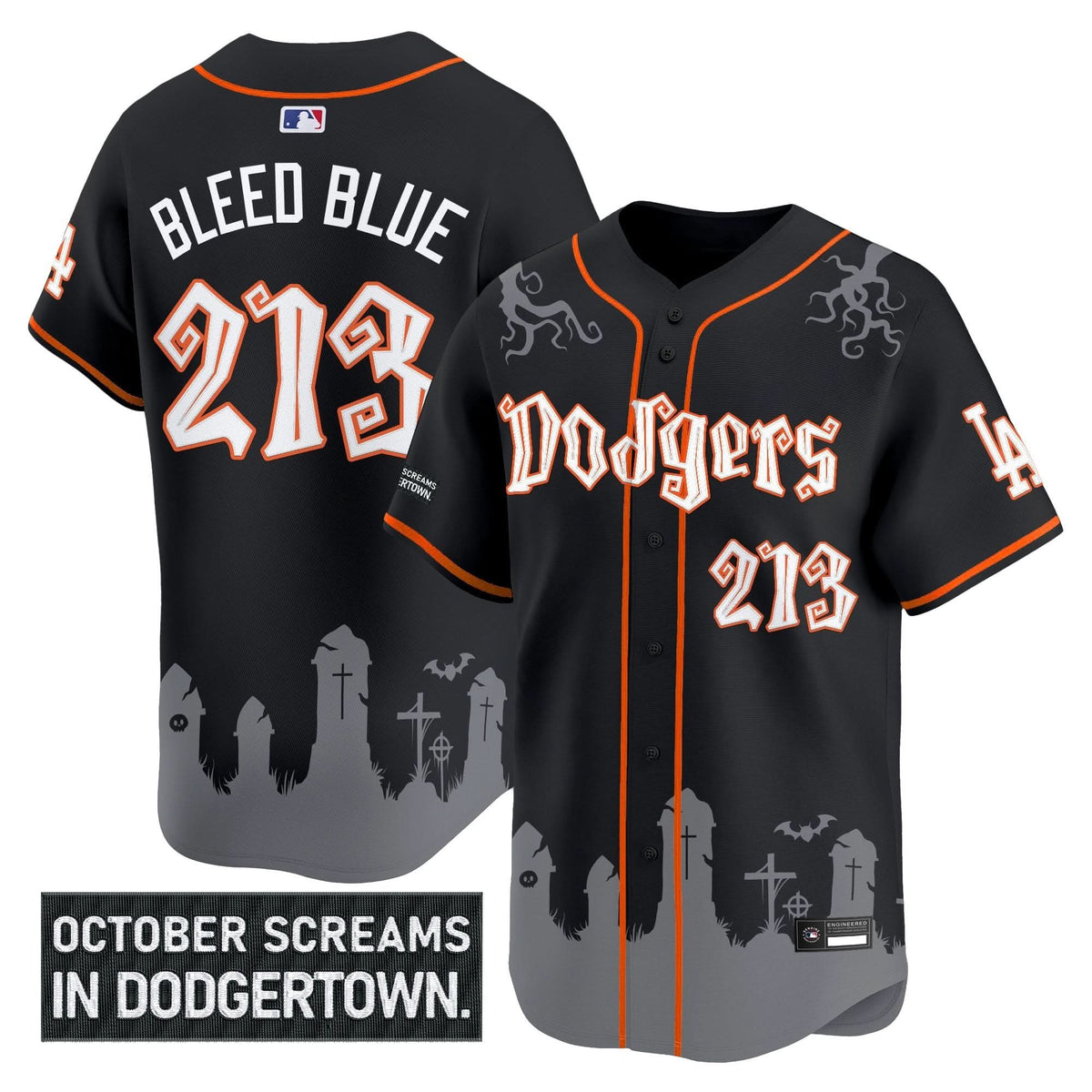 Los Angeles Dodgers 'Halloween Edition' Premier Limited Jersey - Stitched-Cuztomshoes