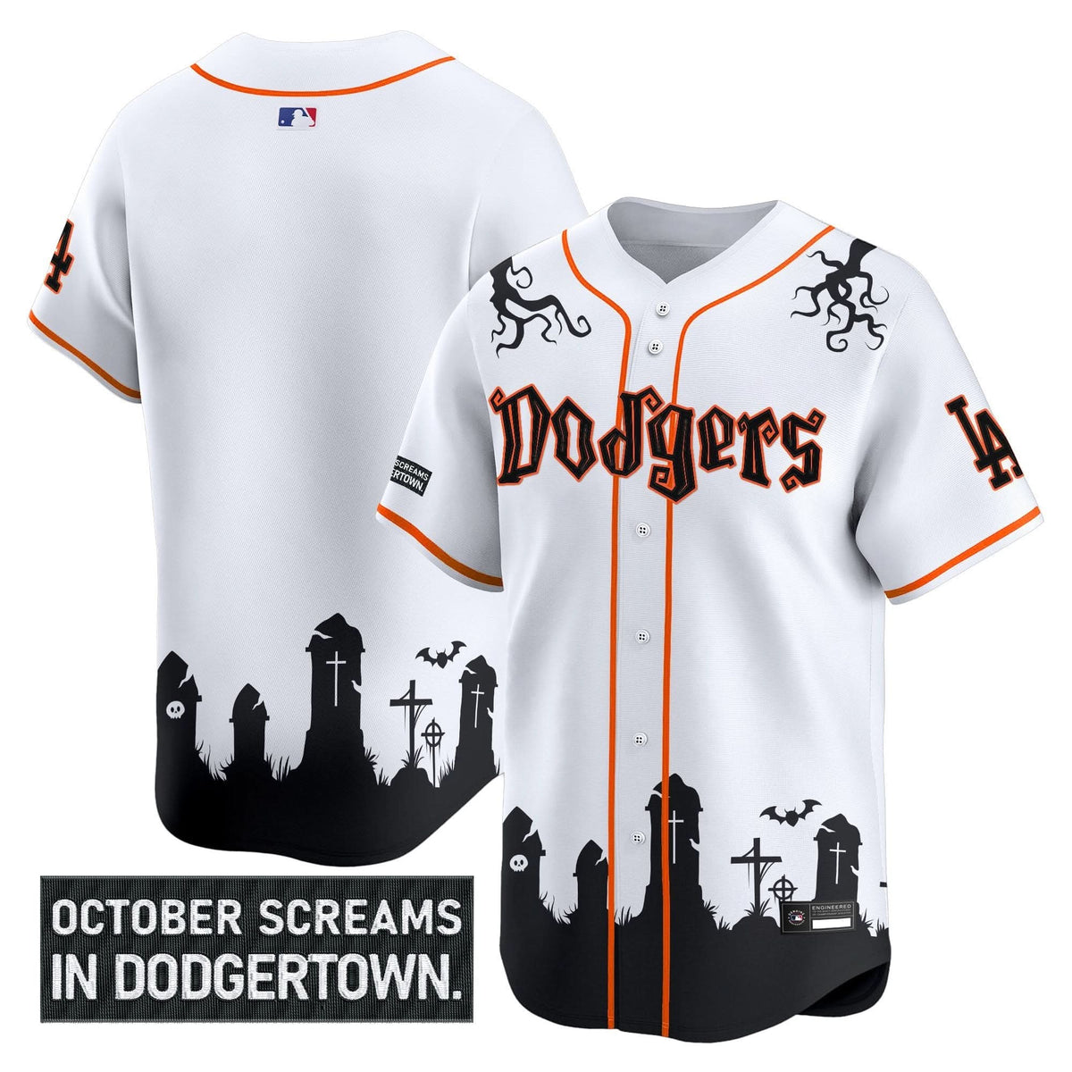Los Angeles Dodgers 'Halloween Edition' Premier Limited Jersey - Stitched-Cuztomshoes