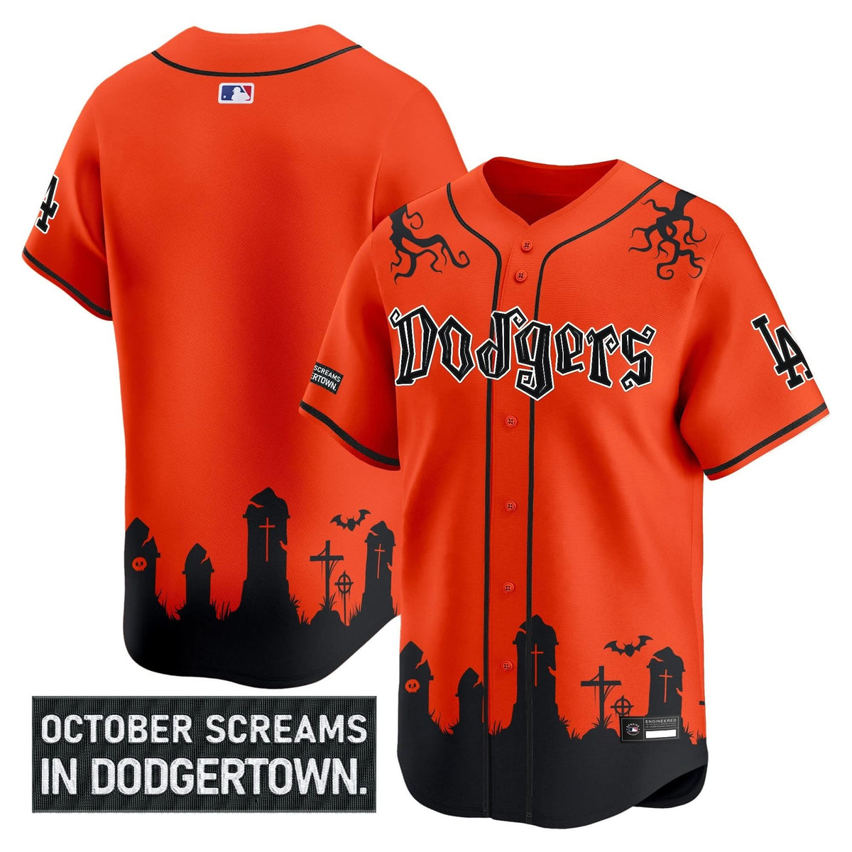 Los Angeles Dodgers 'Halloween Edition' Premier Limited Jersey - Stitched-Cuztomshoes