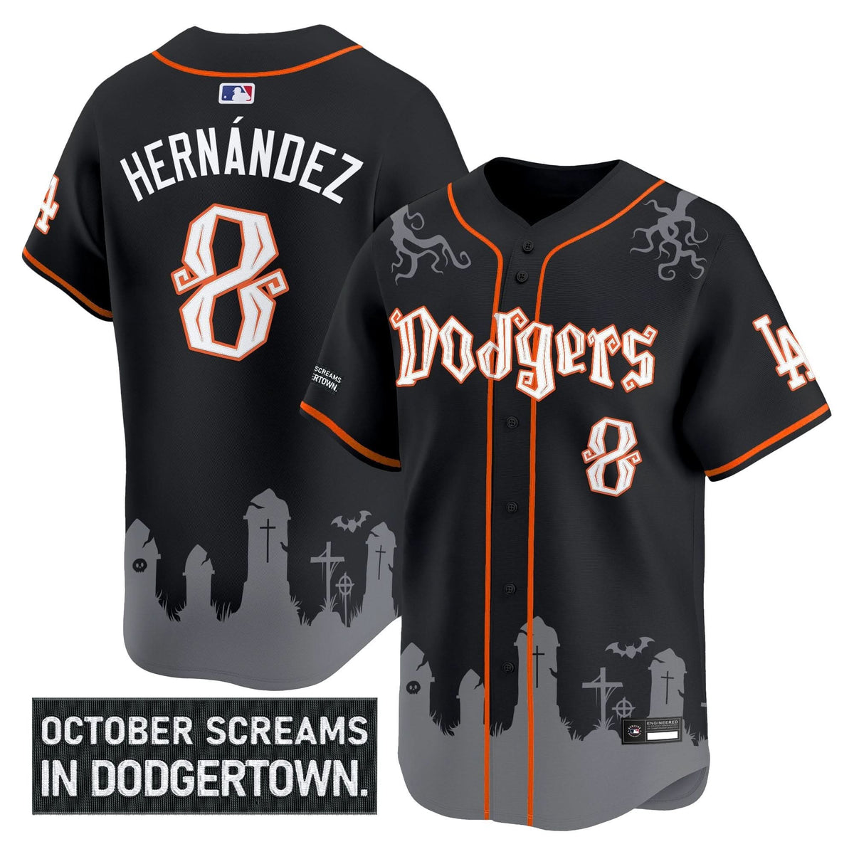 Los Angeles Dodgers 'Halloween Edition' Premier Limited Jersey - Stitched-Cuztomshoes