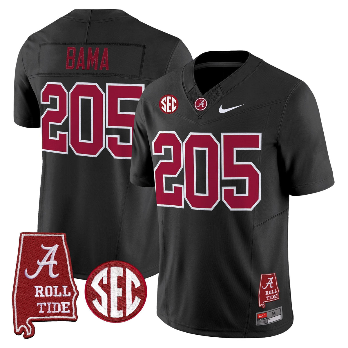 Alabama Crimson Tide 2026 Vapor Limited Jersey - Alabama Map - Stitched