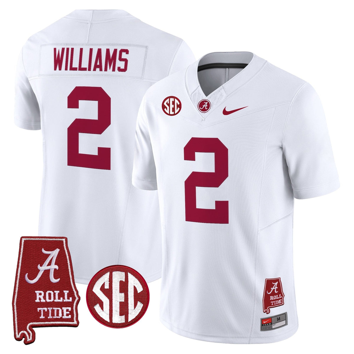 Alabama Crimson Tide 2026 Vapor Limited Jersey - Alabama Map - Stitched