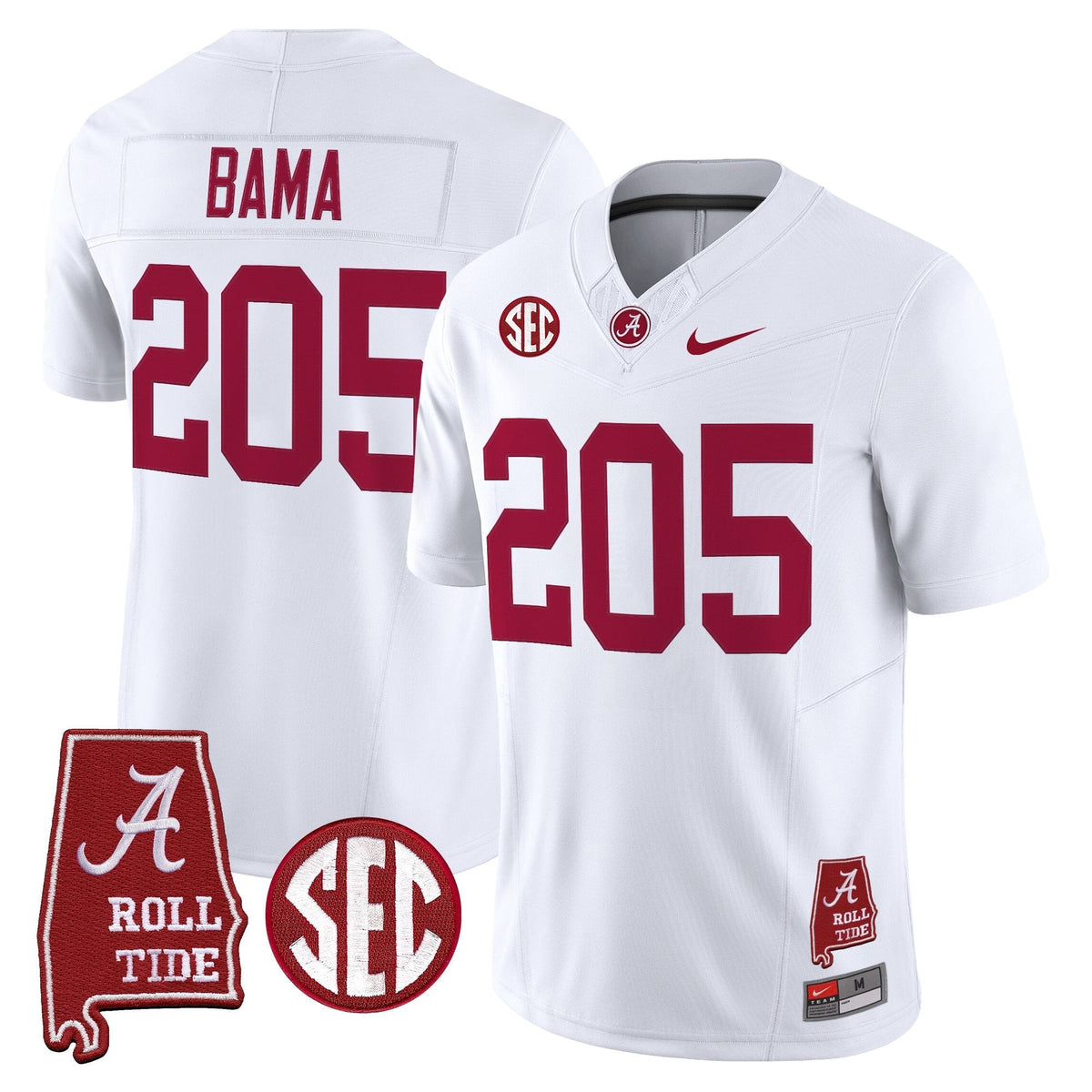 Alabama Crimson Tide 2026 Vapor Limited Jersey - Alabama Map - Stitched