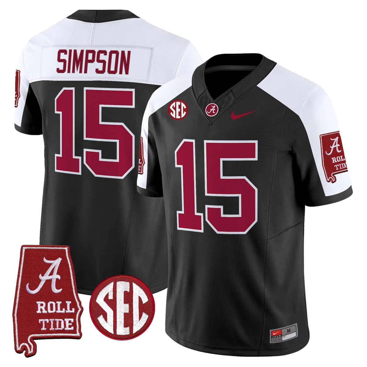 Alabama Crimson Tide 2026 Vapor Limited Jersey - Alabama Map - Stitched
