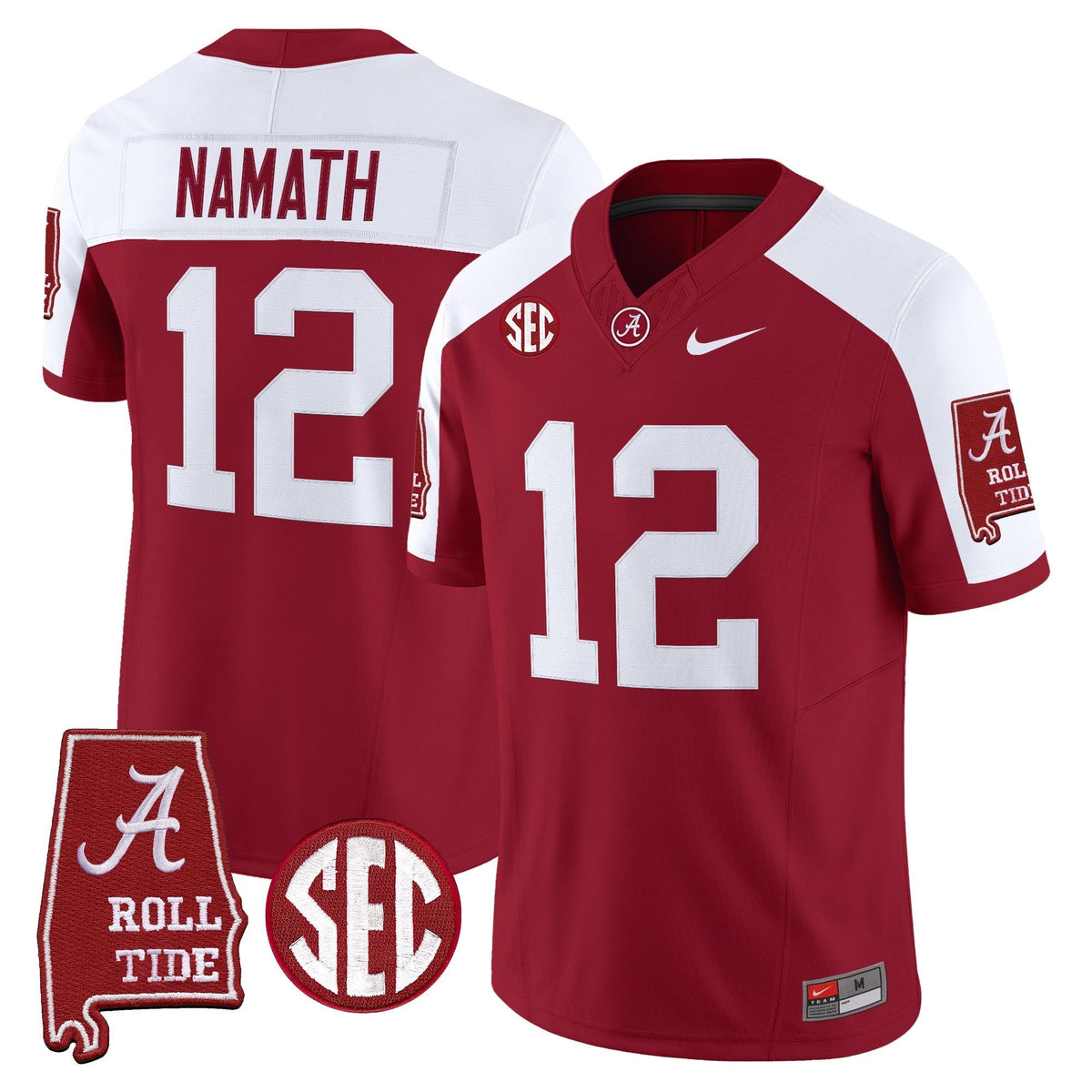 Alabama Crimson Tide 2026 Vapor Limited Jersey - Alabama Map - Stitched