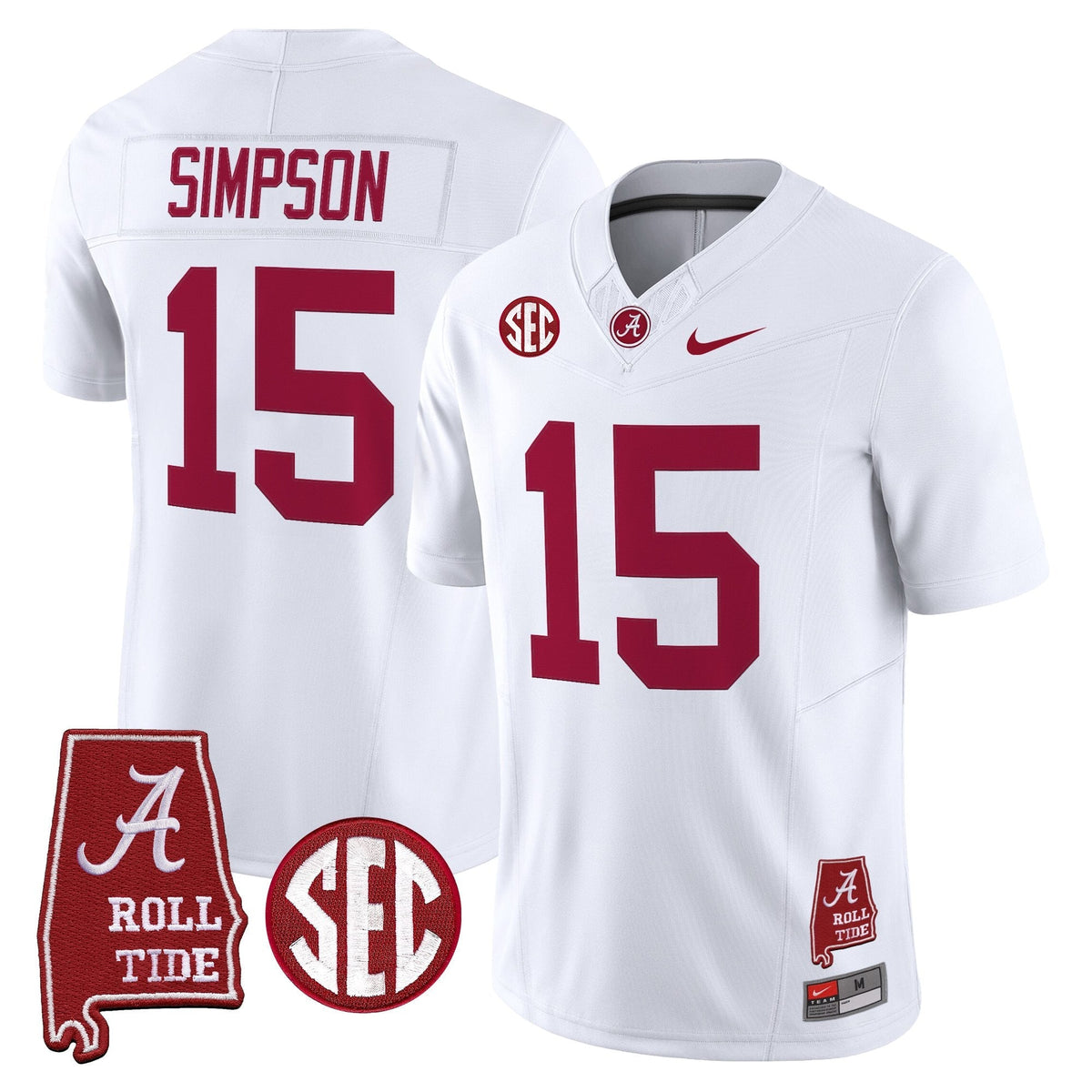 Alabama Crimson Tide 2026 Vapor Limited Jersey - Alabama Map - Stitched