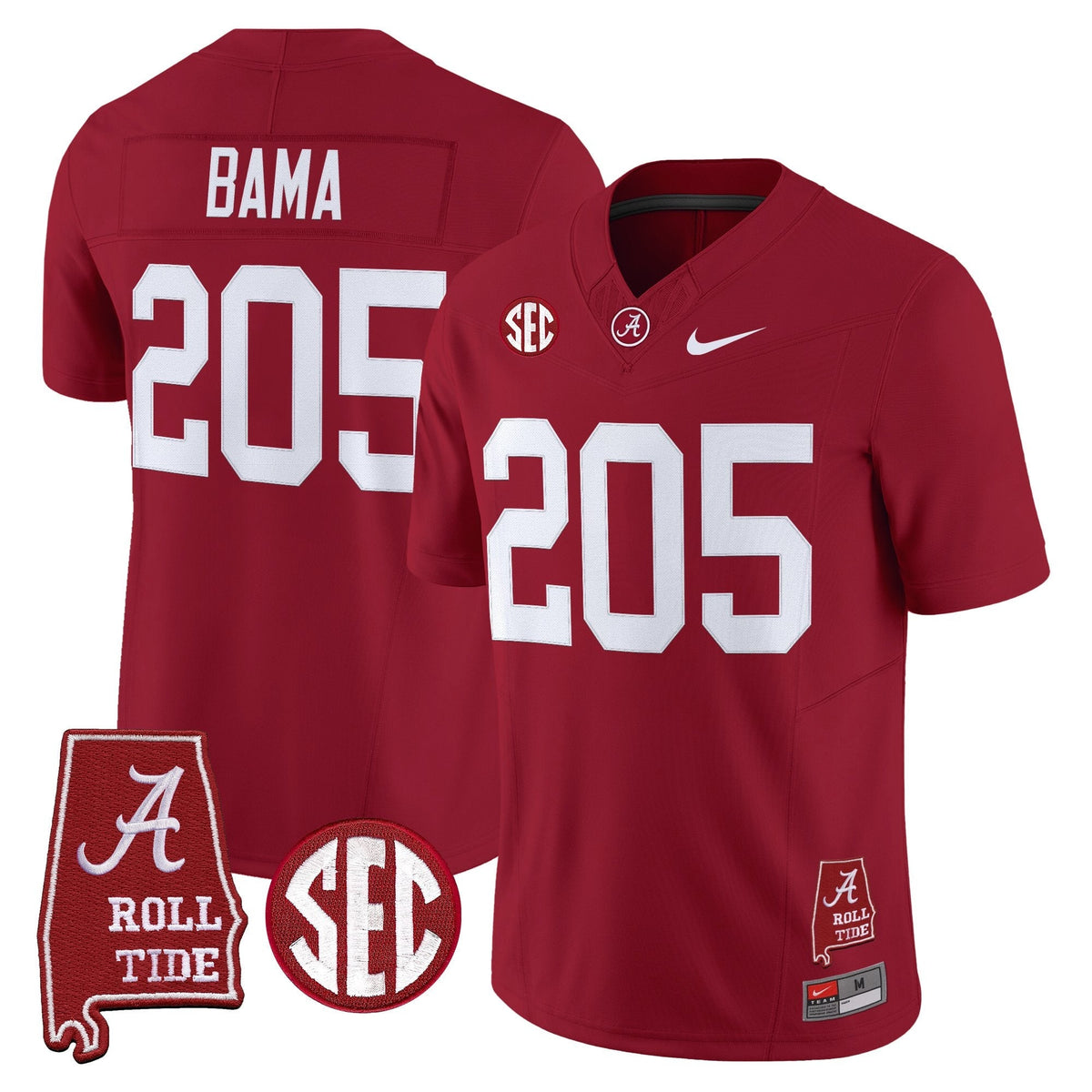 Alabama Crimson Tide 2026 Vapor Limited Jersey - Alabama Map - Stitched