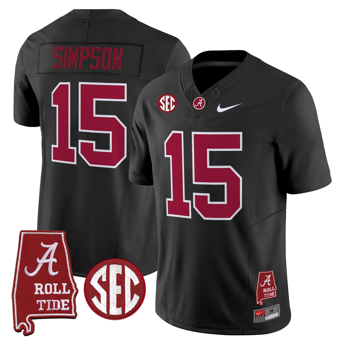 Alabama Crimson Tide 2026 Vapor Limited Jersey - Alabama Map - Stitched