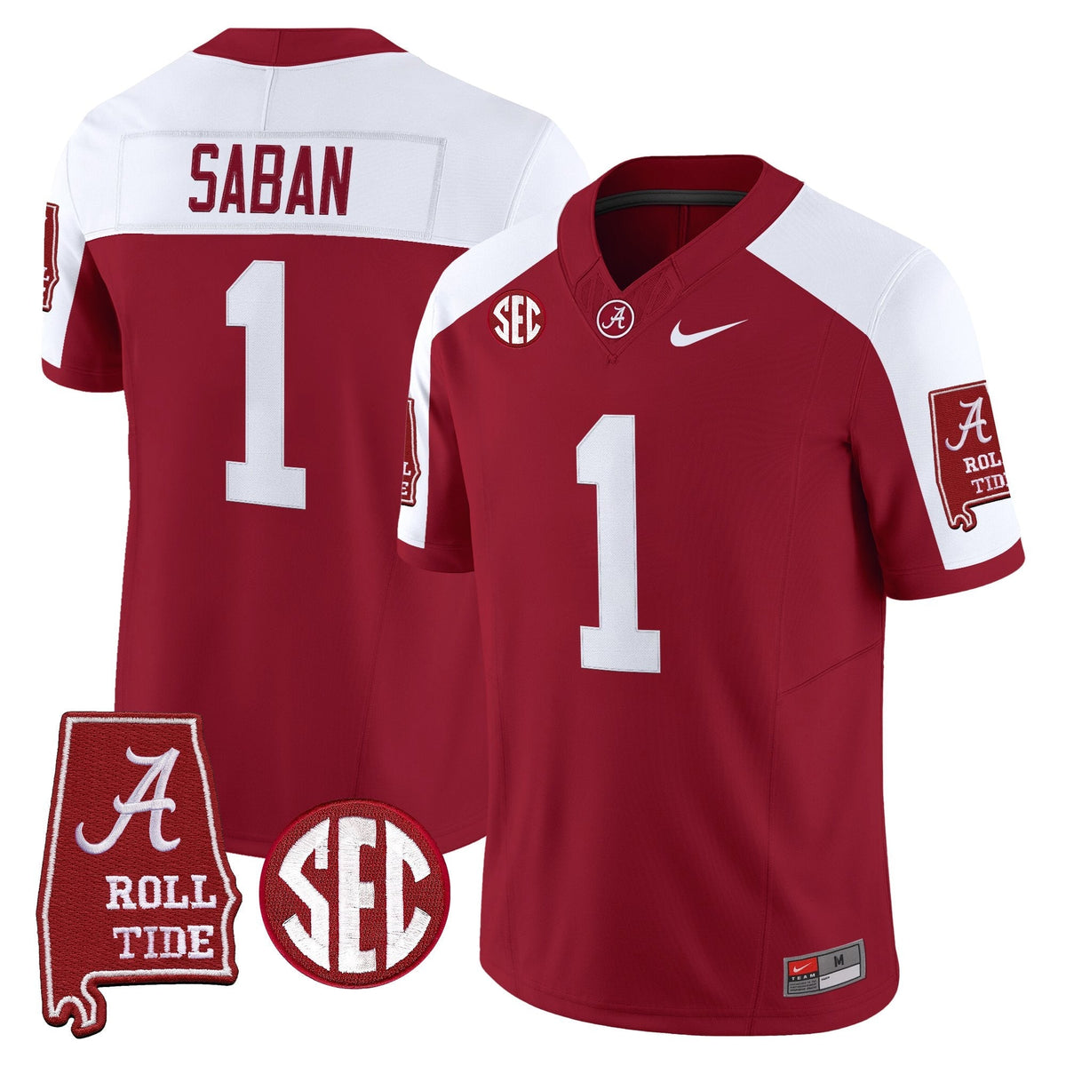 Alabama Crimson Tide 2026 Vapor Limited Jersey - Alabama Map - Stitched