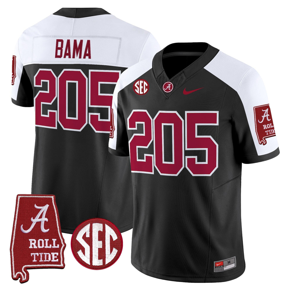 Alabama Crimson Tide 2026 Vapor Limited Jersey - Alabama Map - Stitched