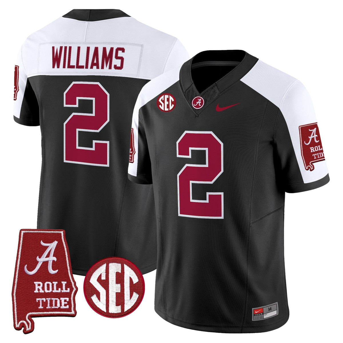 Alabama Crimson Tide 2026 Vapor Limited Jersey - Alabama Map - Stitched