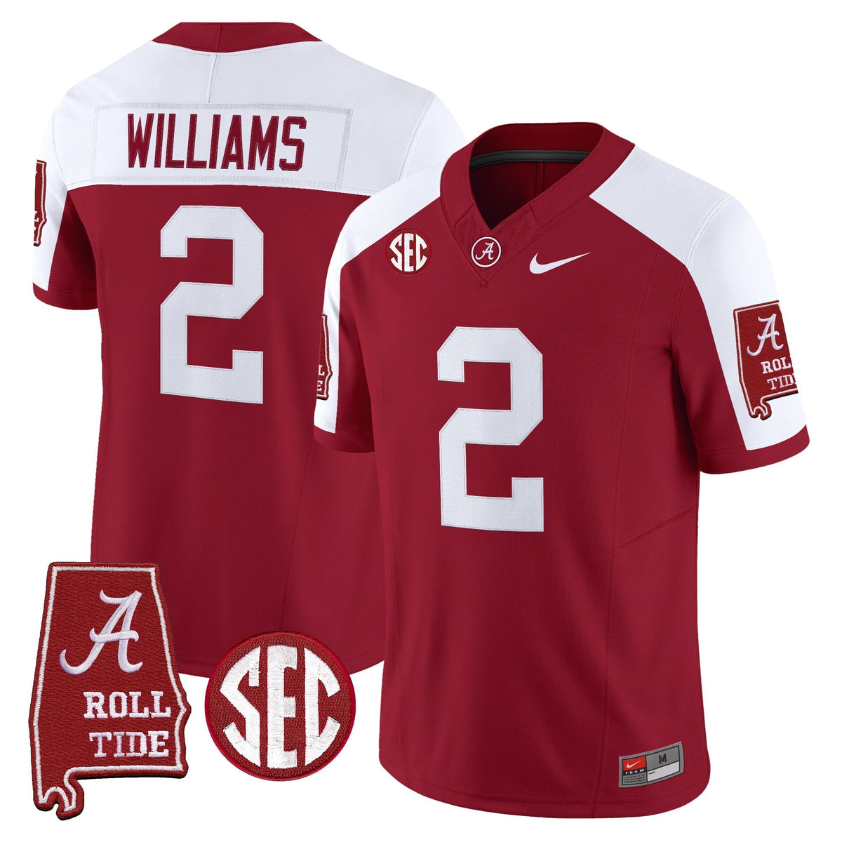 Alabama Crimson Tide 2026 Vapor Limited Jersey - Alabama Map - Stitched