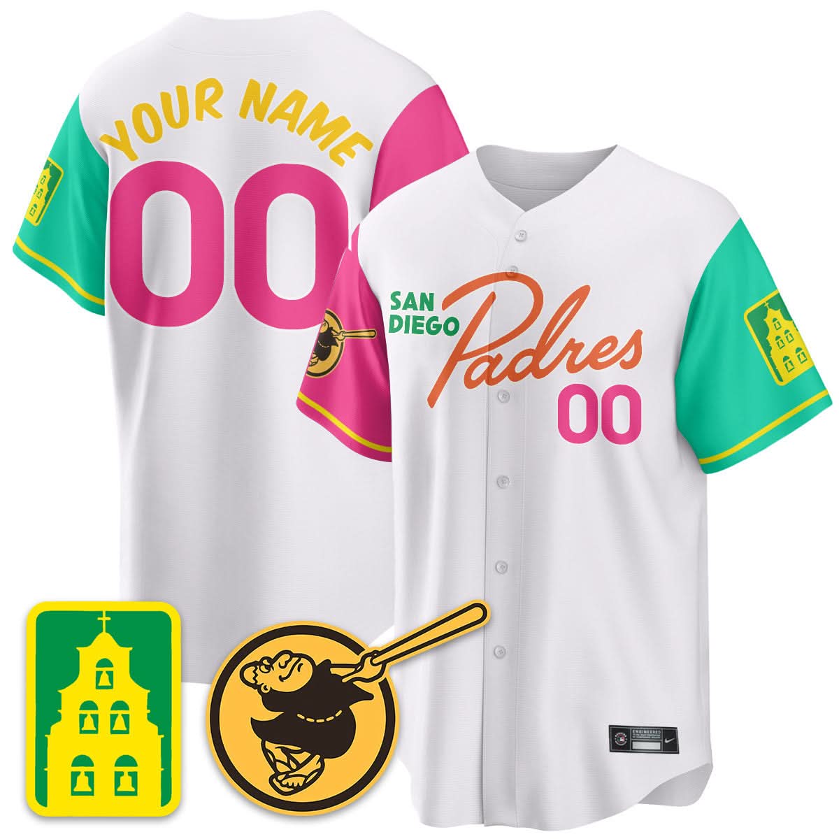 San Diego Padres City Connect City Concept Custom Jersey - Stitched