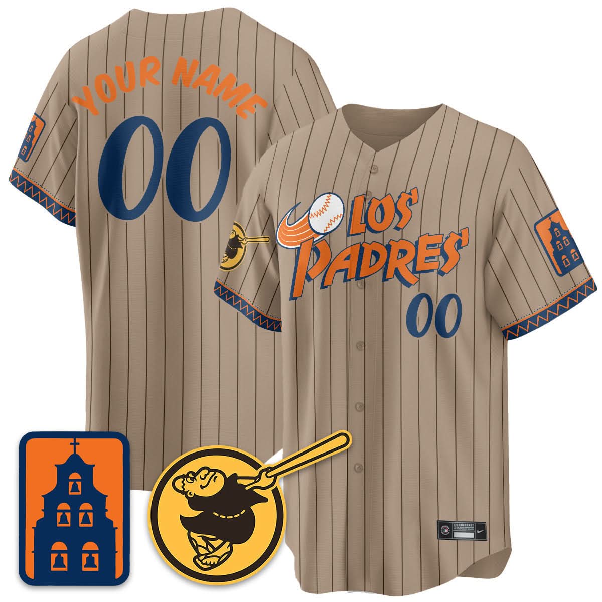 San Diego Padres City Connect City Concept Custom Jersey - Stitched