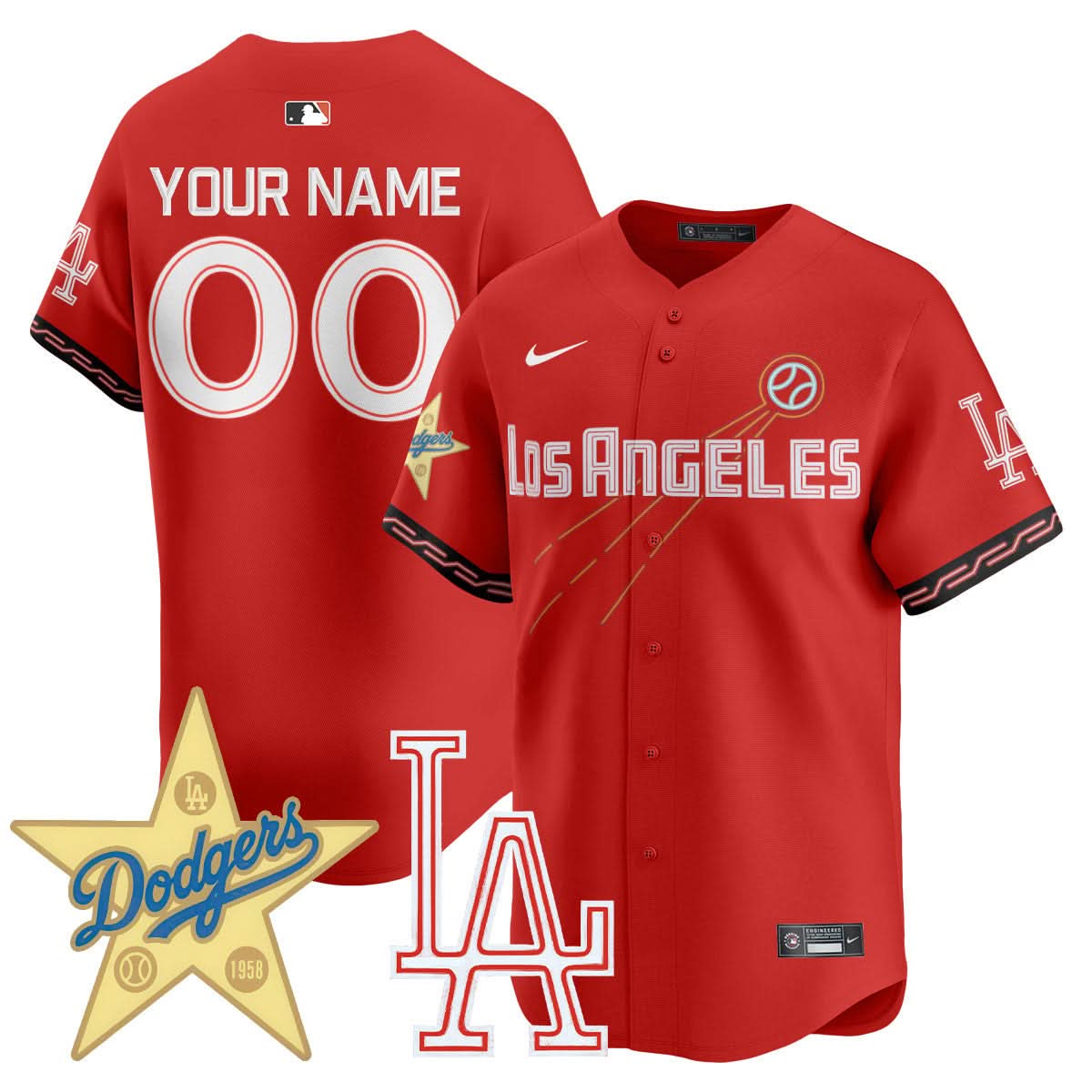 Los Angeles Dodgers City Connect Concept Custom Jersey - Stitched