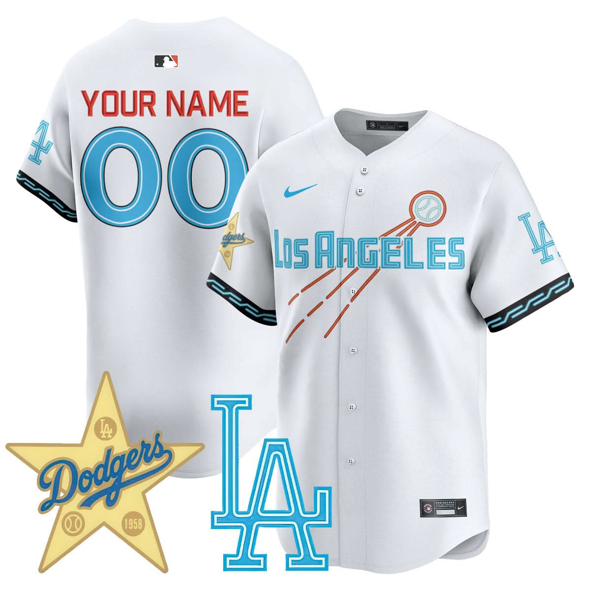 Los Angeles Dodgers City Connect Concept Custom Jersey - Stitched