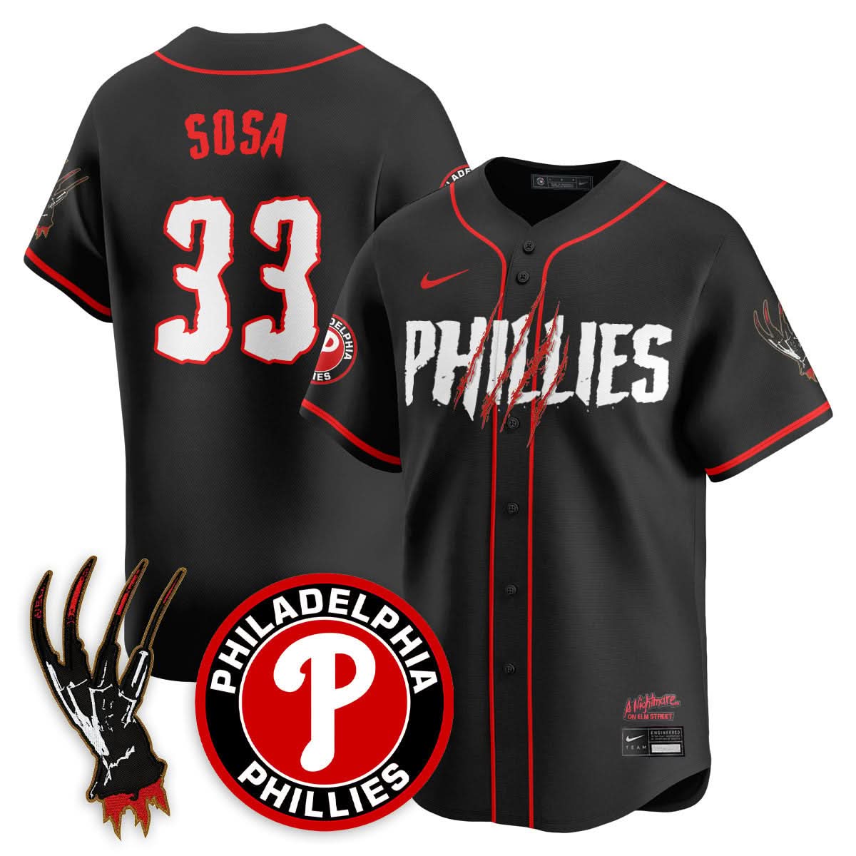 Philadelphia Phillies "A Nightmare on Elm Street" Jersey - Stitched