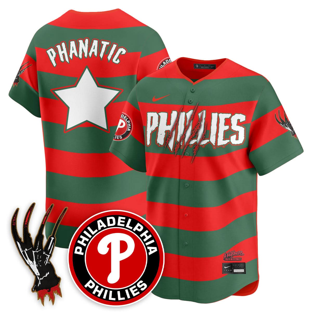 Philadelphia Phillies "A Nightmare on Elm Street" Jersey - Stitched