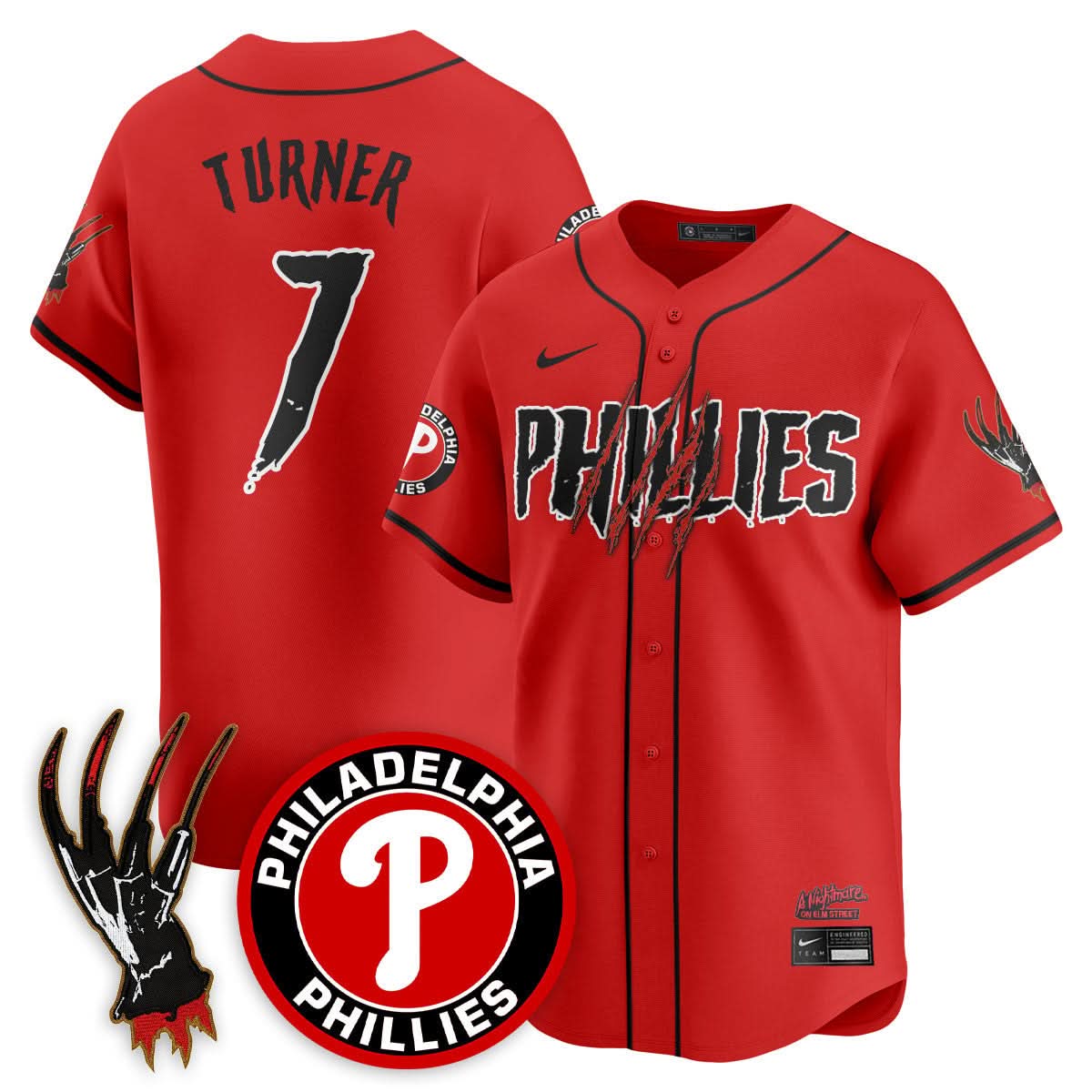 Philadelphia Phillies "A Nightmare on Elm Street" Jersey - Stitched