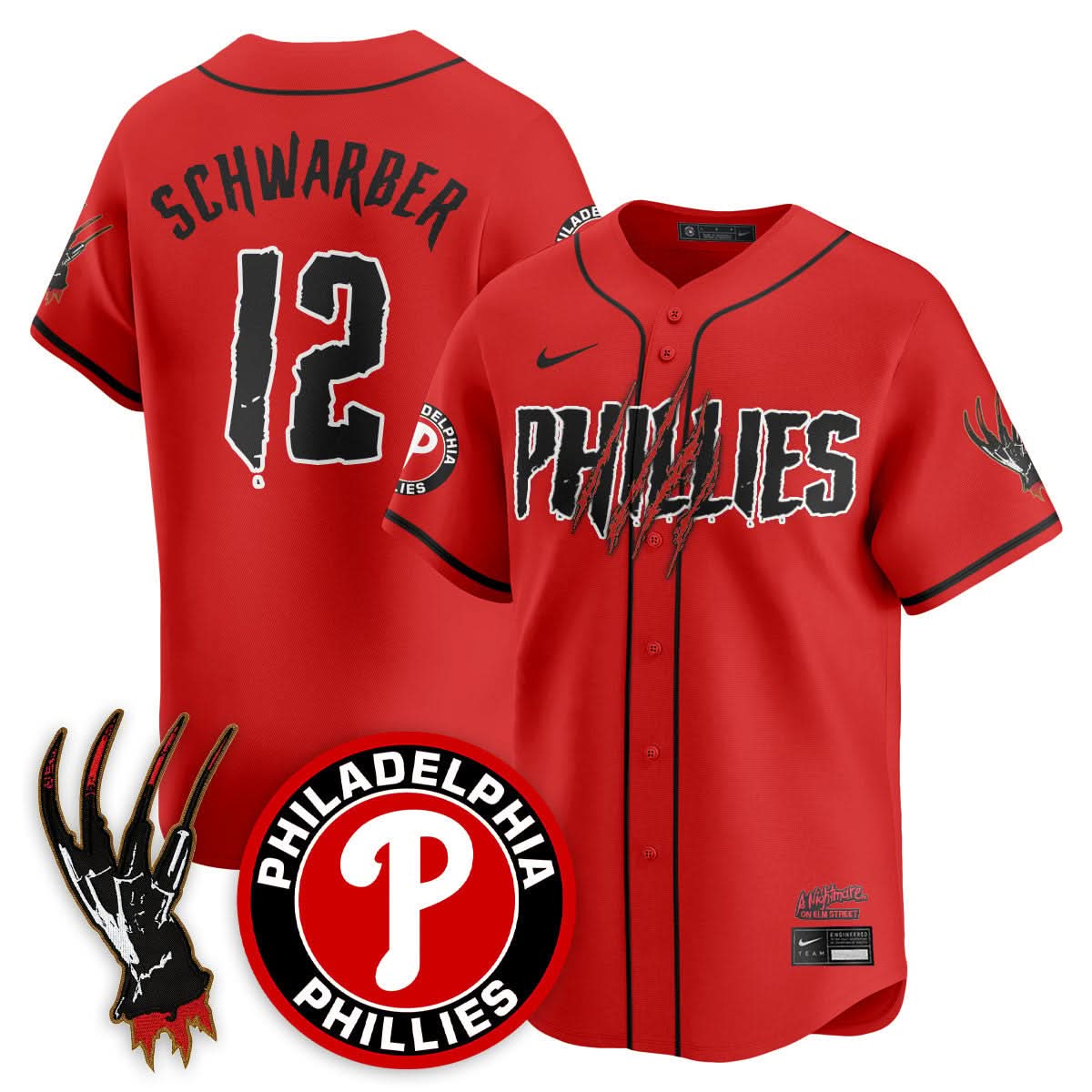 Philadelphia Phillies "A Nightmare on Elm Street" Jersey - Stitched