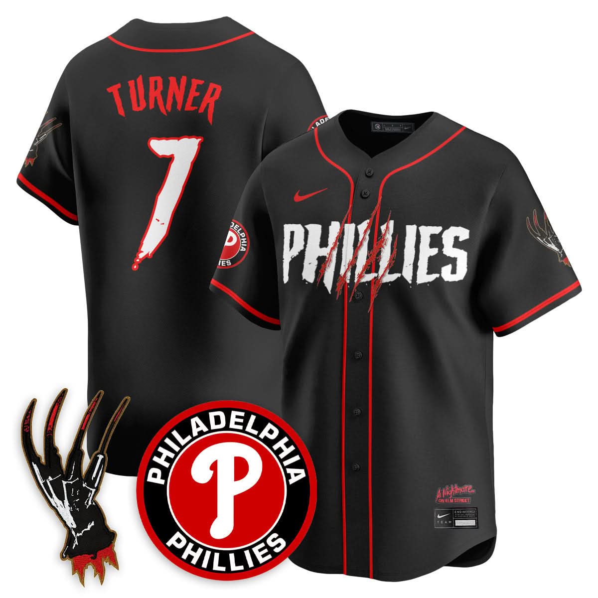 Philadelphia Phillies "A Nightmare on Elm Street" Jersey - Stitched