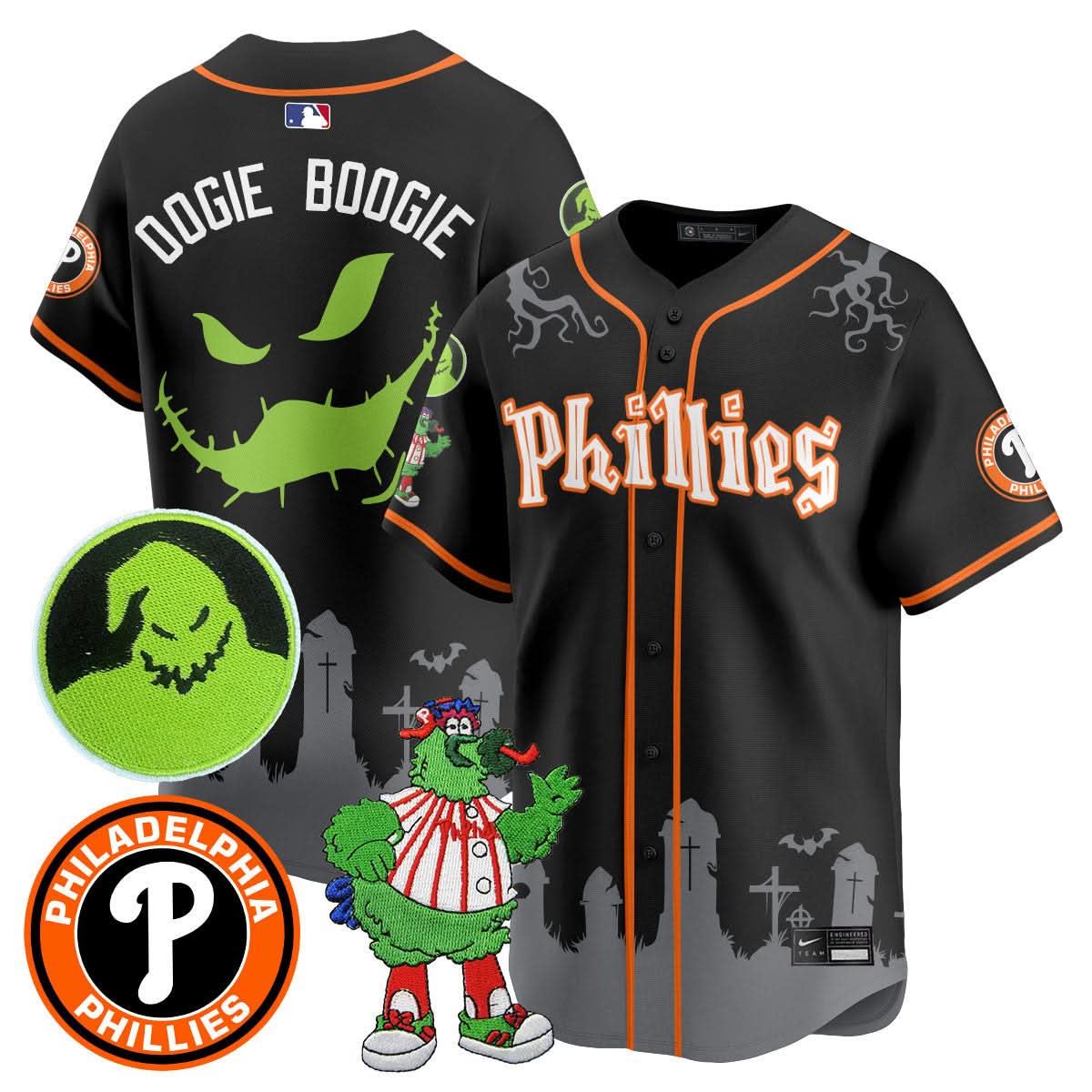 Philadelphia Phillies Oogie Boogie & Phanatic Premier Limited Jersey - Stitched